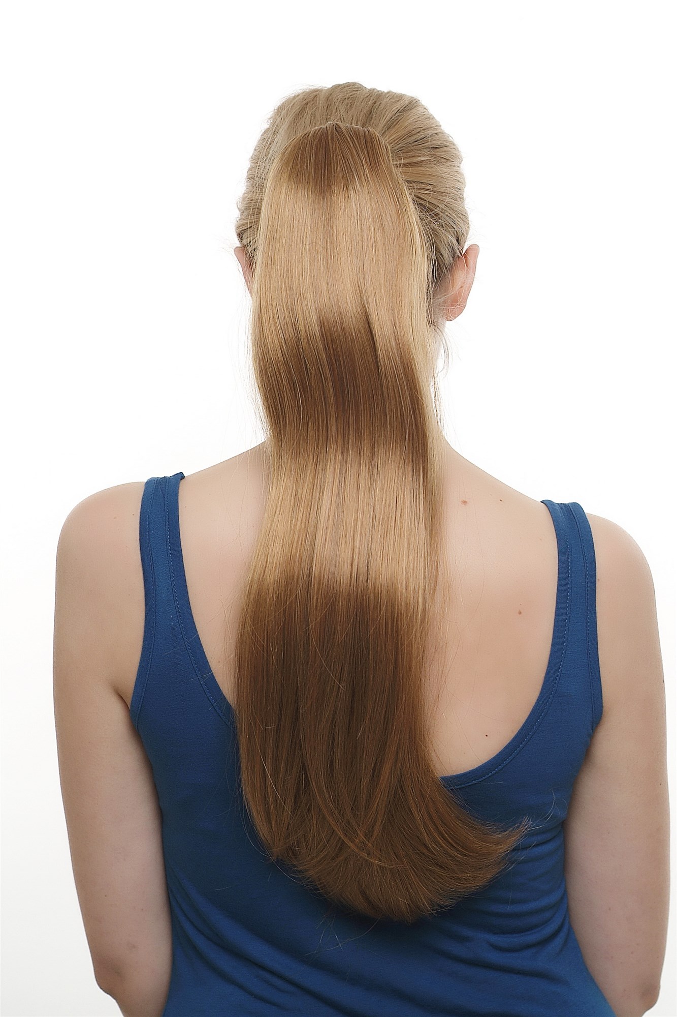 hochwertiges Haarteil Zopf geschwungen lang Goldblond SA049-1011, Ansicht 2, WIG ME UP: Ihr Perücken Online Shop glattes Zopf-Haarteil Goldblond 50 cm lang