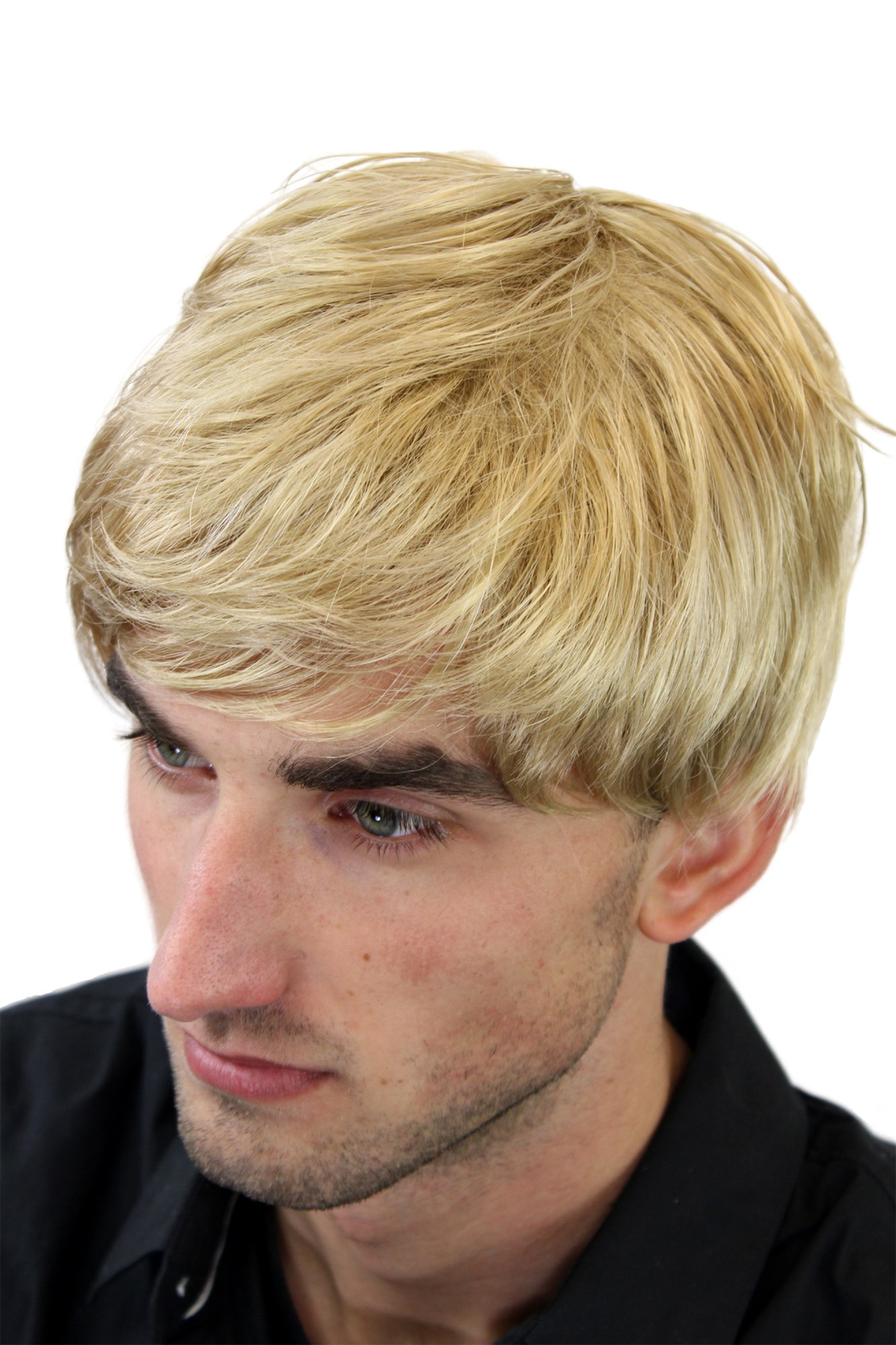 Men's wig man synthetic short medium blonde cool youthful young GFW993, front view, WIG ME UP: Your Perücken Online Shop Quality Wigs, Men, Blonde, straight, short