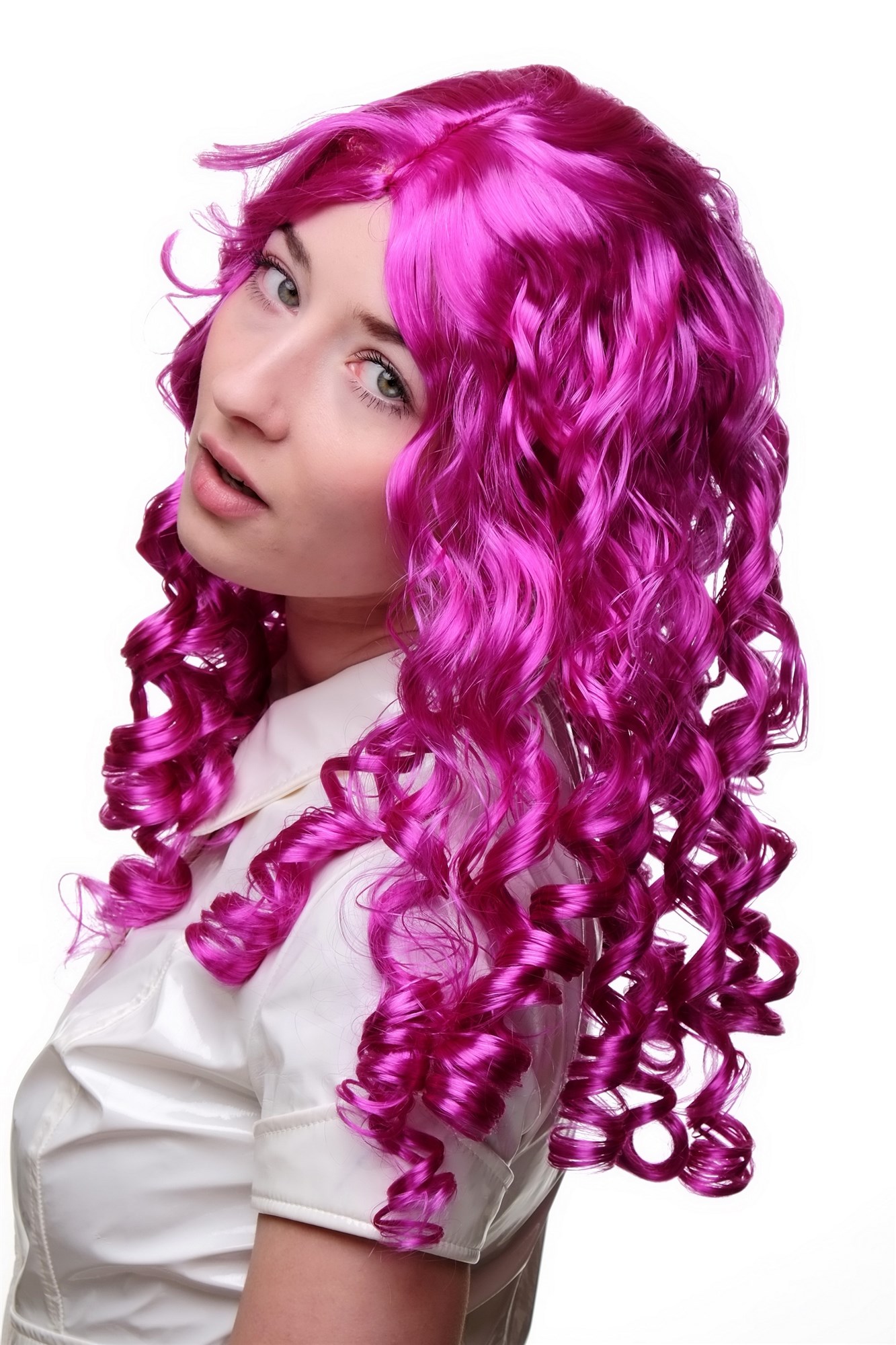 günstige Party Perücke, Perücke Spirallocken Barock Gothic Lolita Lila 3078-PC51, Ansicht 3, WIG ME UP: Ihr Perücken Online Shop lockige Party Perücke lila lange Haare für Damen