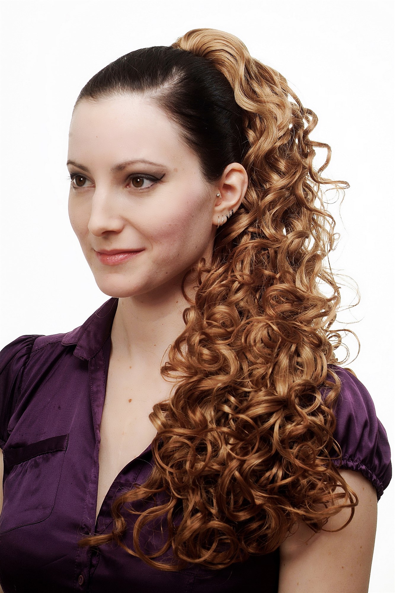 N310-24BT27 Hairpiece PONYTAIL extension VERY long MASSIVE volume voluminous curly AMAZING curls kinks blond mix streaked 23", view 3, WIG ME UP: Your Perücken Online Shop Ponytails, blond mix, curled, long