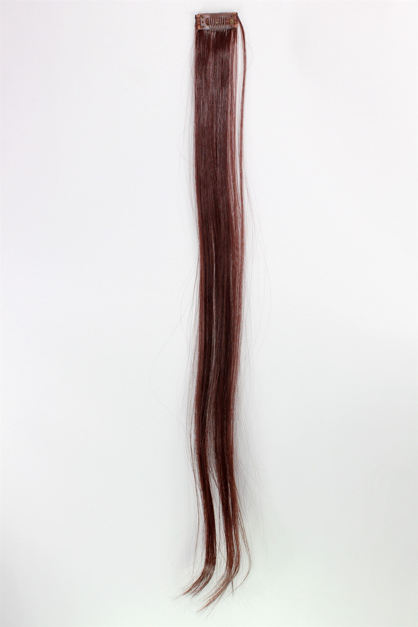 1 Clip Extension Strähne glatt 65 cm Dunkel-Mahagoni-Braun YZF-P1S25-33, Ansicht 2, WIG ME UP: Ihr Perücken Online Shop glatte Extensions Dunkel Mahagoni, Baun 63 cm lang