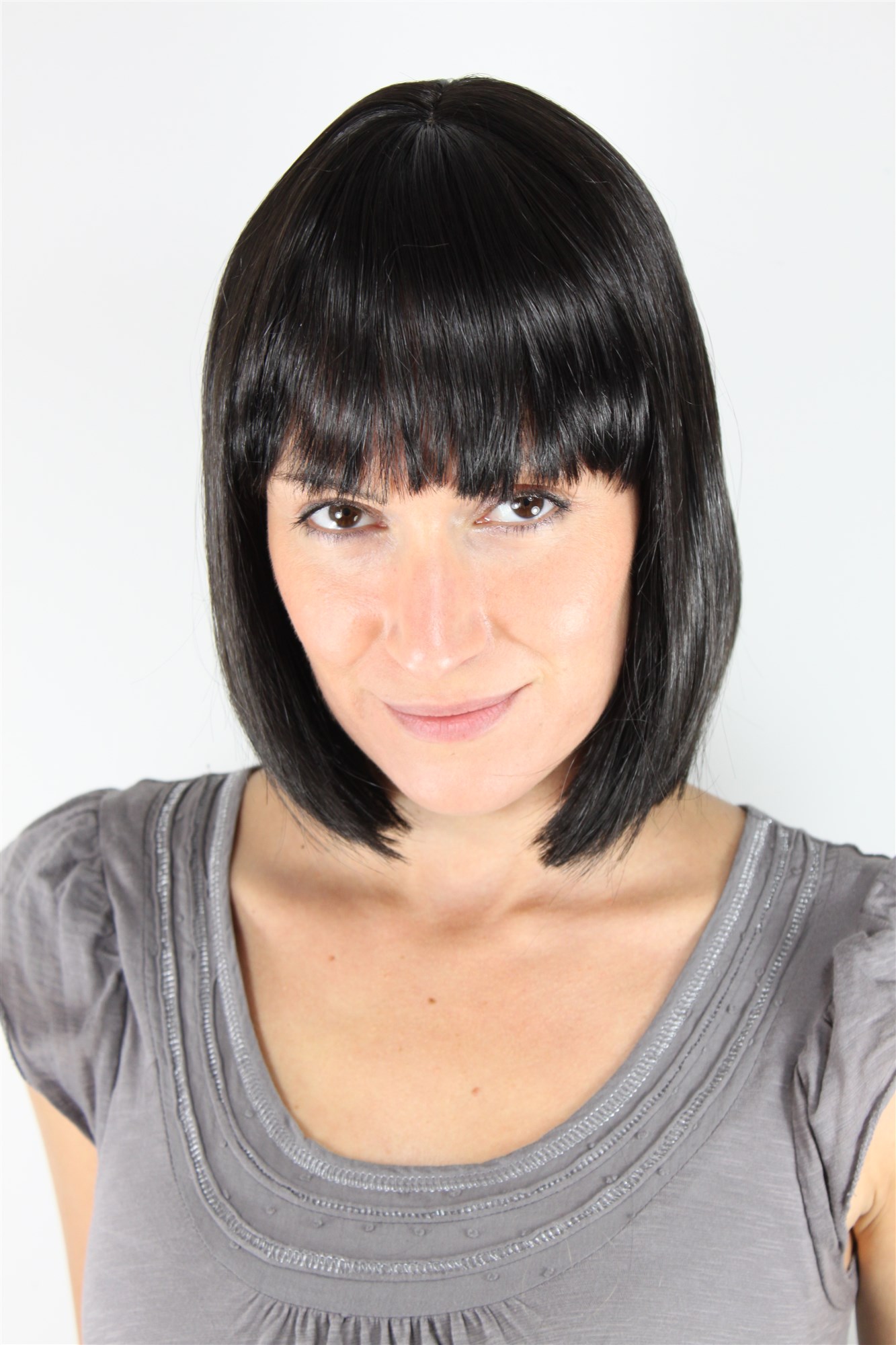 MIA lady  wig black FEMDOM Pulp Fiction BANGS/Fringe (7803 Colour 2), view 3, WIG ME UP: Your Perücken Online Shop Quality Wigs, Ladies, black-brown, straight, short
