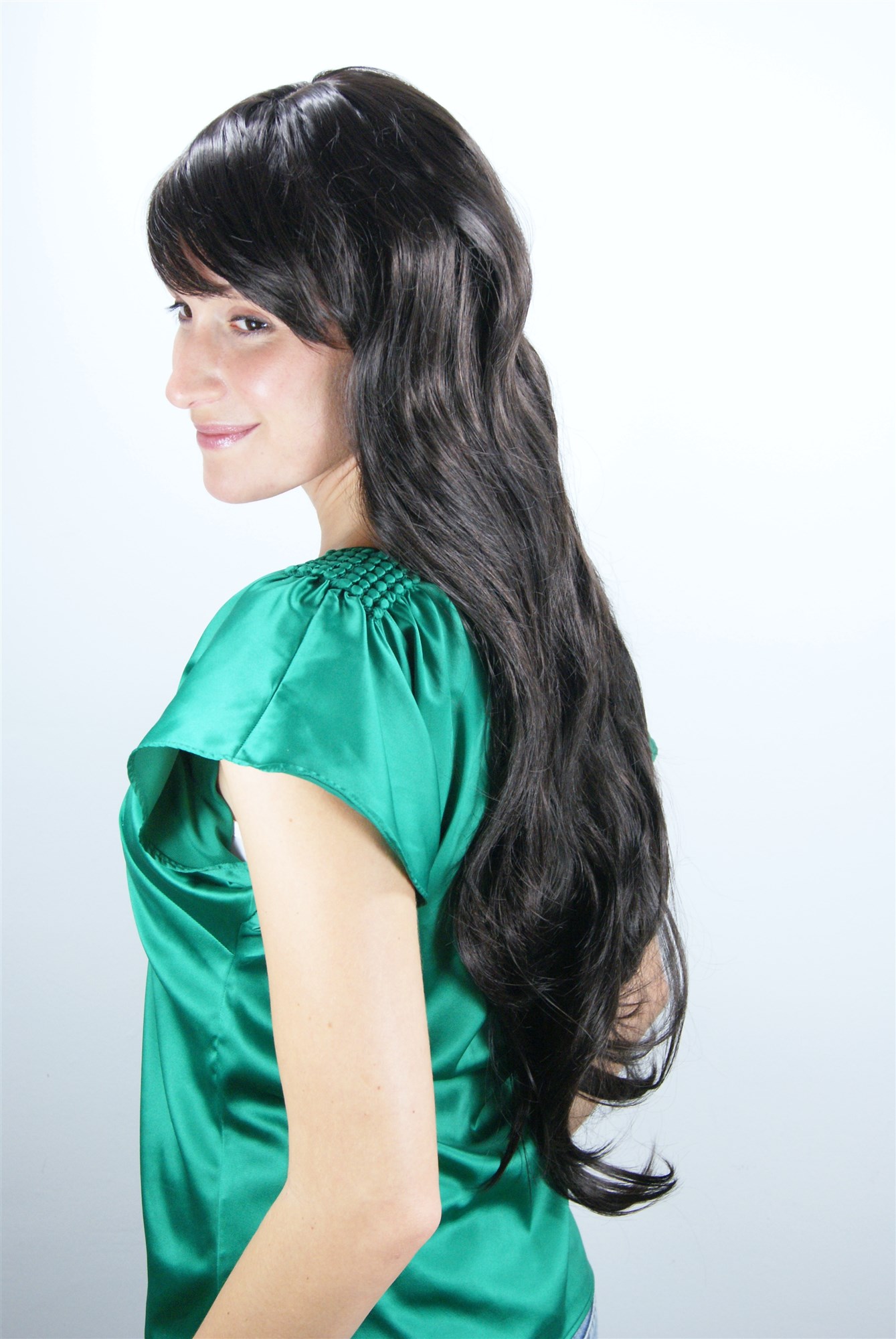 WIG ME UP ® Lady  Wig dark brown very long wavy long fringe 6311-4, view 2, WIG ME UP: Your Perücken Online Shop Quality Wigs, Ladies, Brown, wavy, very long