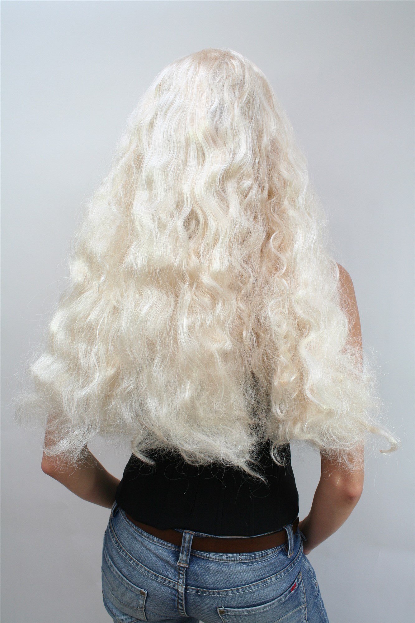 Party/Fancy Dress Lady WIG long middle parting platinum blond ANGEL Fairy Diva Femme Fatale, view 3, WIG ME UP: Your Perücken Online Shop Party Wig, Ladies, platinum blonde, wavy, long