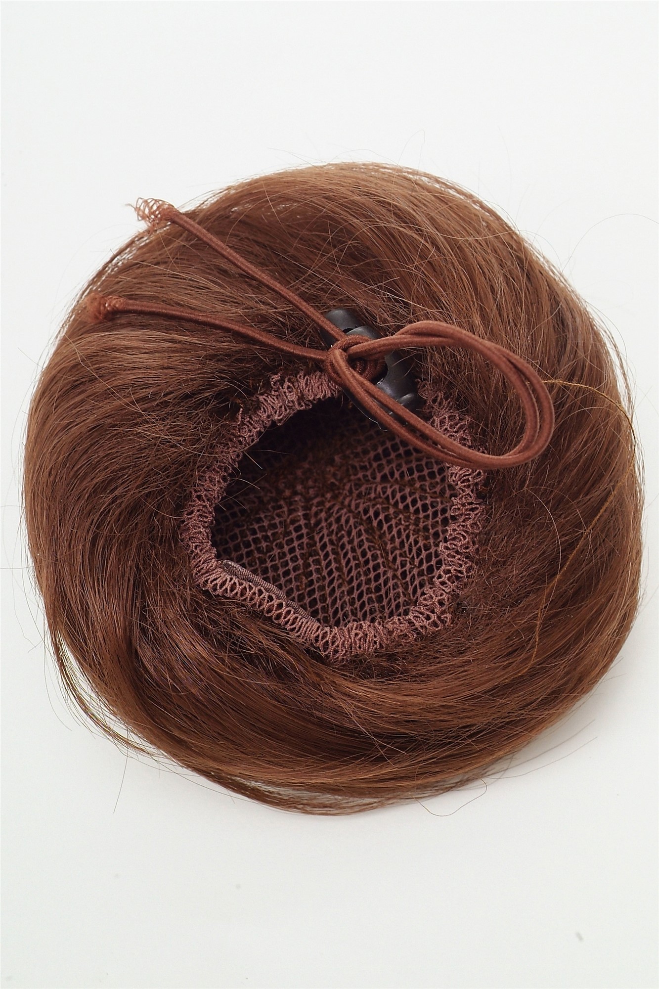 Dutt Haarknoten 60er Vintage Braun Modell: NHA-004B, Ansicht 4, WIG ME UP: Ihr Perücken Online Shop glatter Dutt Haarteil Mittelbraun