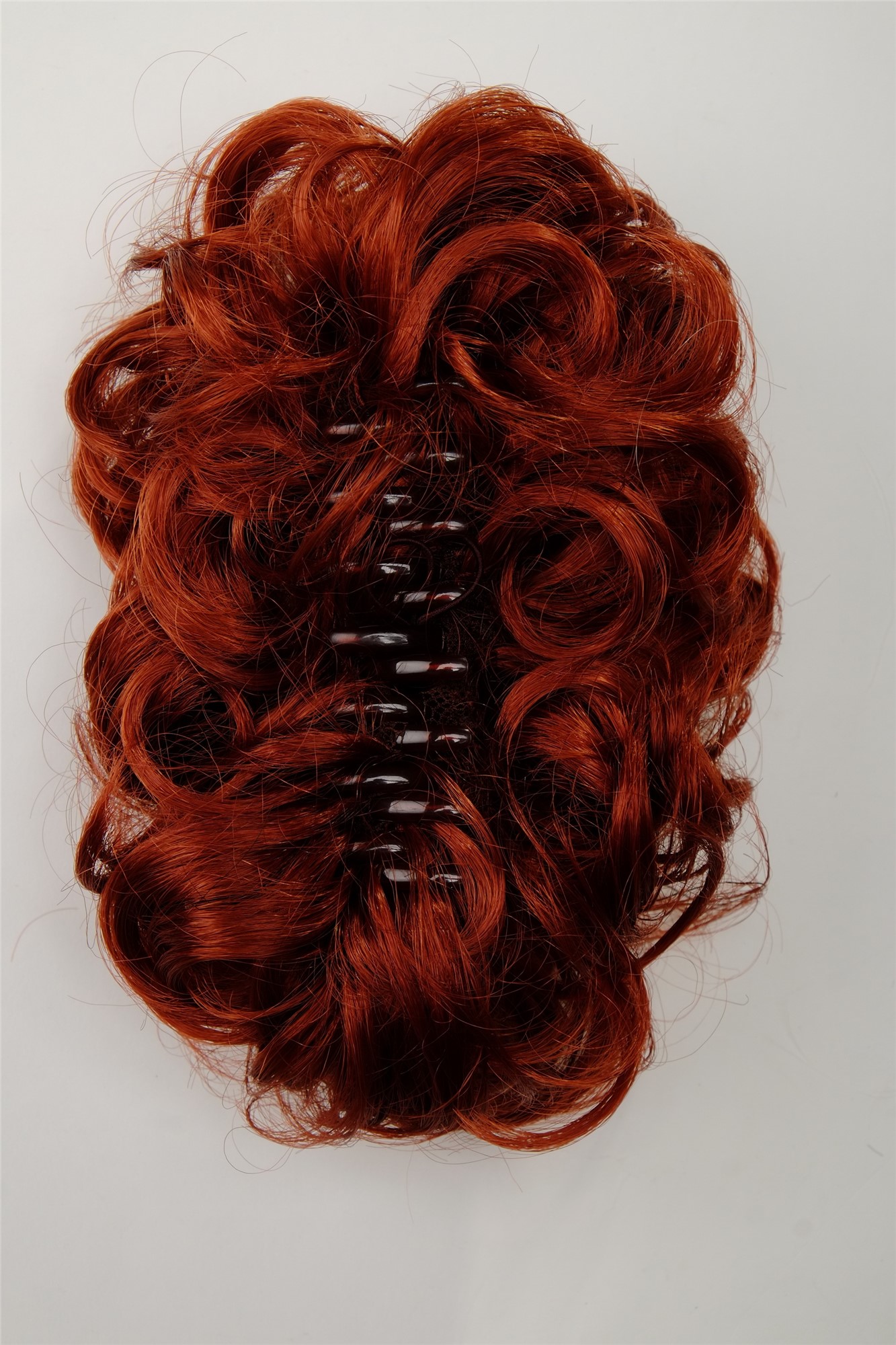 Dutt Locken Volumen Zopf kurz Rot Q0147-350, Ansicht 6, WIG ME UP: Ihr Perücken Online Shop lockiger Dutt Haarteil Kupferrot