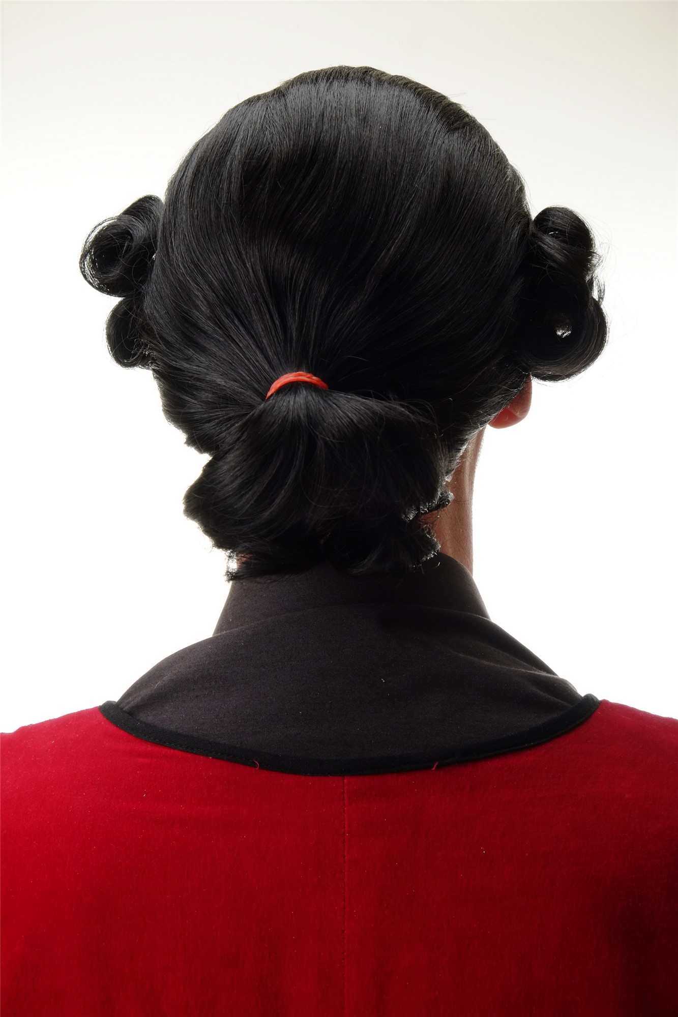 hochwertige Qualitätsperücken, Perücke Barock Edelmann Lord Schwarz F2588-1B, Ansicht 4, WIG ME UP: Ihr Perücken Online Shop wellige Tressen-Perücke Samtschwarz kurze Haare für Unisex