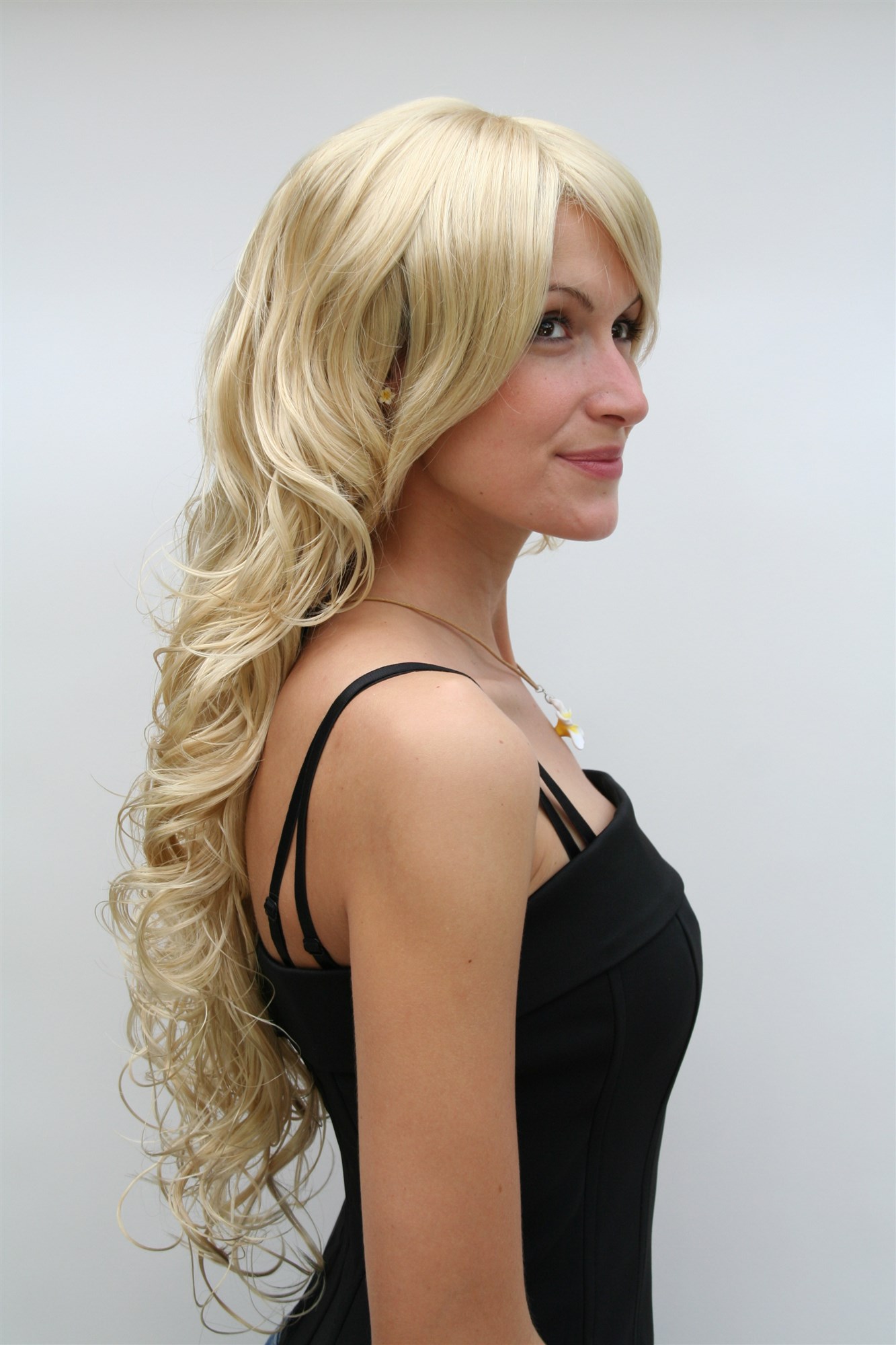 hochwertige Qualitätsperücken, Damen Perücke helles blond sehr lang voluminös 9669EL-202, Ansicht 2, WIG ME UP: Ihr Perücken Online Shop wellige Tressen-Perücke mit Kopfhaut-Imitat Blond lange Haare für Damen