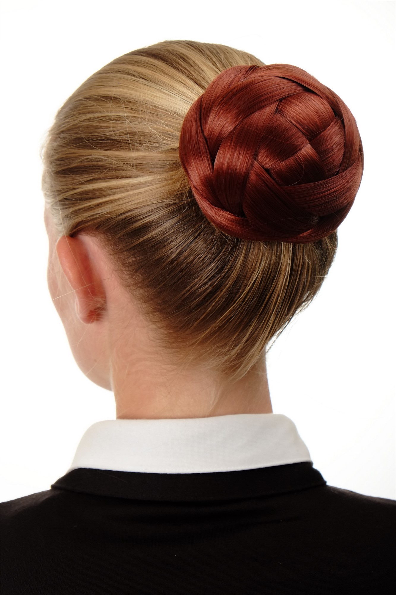 Haarknoten Haarteil Dutt geflochten Kupferrot Q399D-350, Ansicht 2, WIG ME UP: Ihr Perücken Online Shop geflochtener Dutt Haarteil Kupferrot