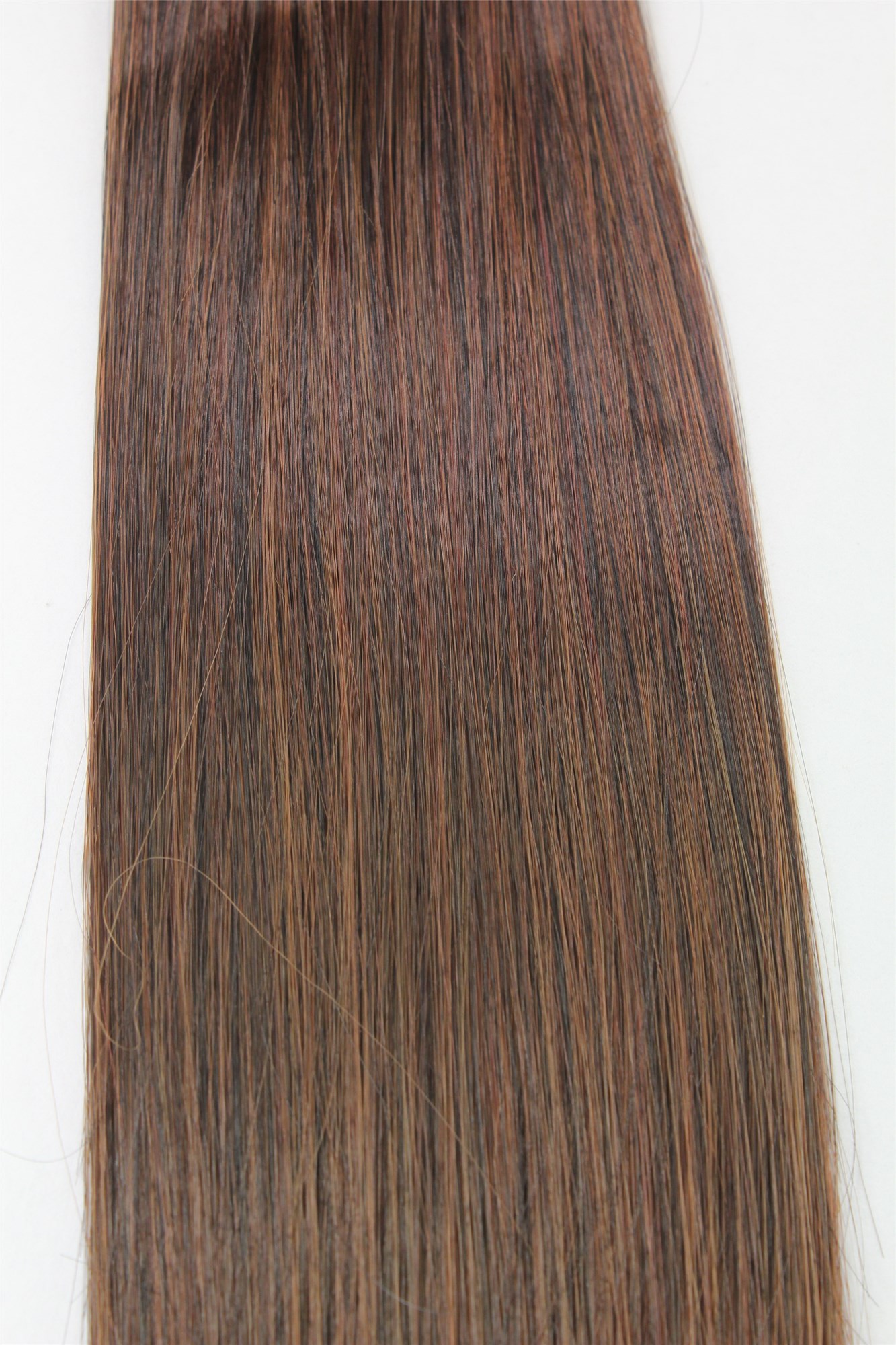 8-tlg Clip-in Komplett-Set Extensions Brünett Braun-Mix EX03-GGO-2T30, Ansicht 2, WIG ME UP: Ihr Perücken Online Shop glatte Extensions Brünett 40 cm lang