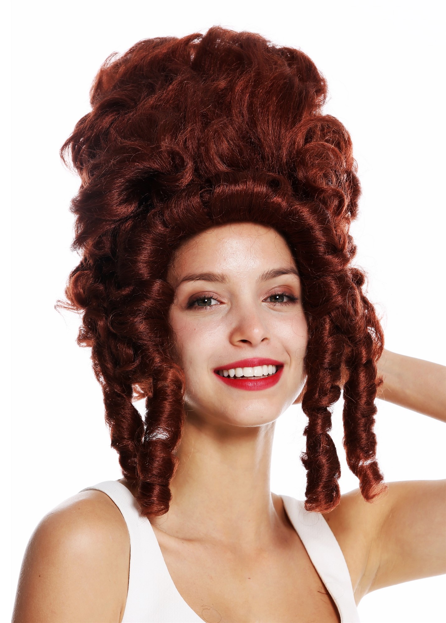 lady wig theatre baroque Marie Antionette countess copper red VK-38, view 3, WIG ME UP: Your Perücken Online Shop Quality Wigs, Ladies, copper, curled, shoulder-length