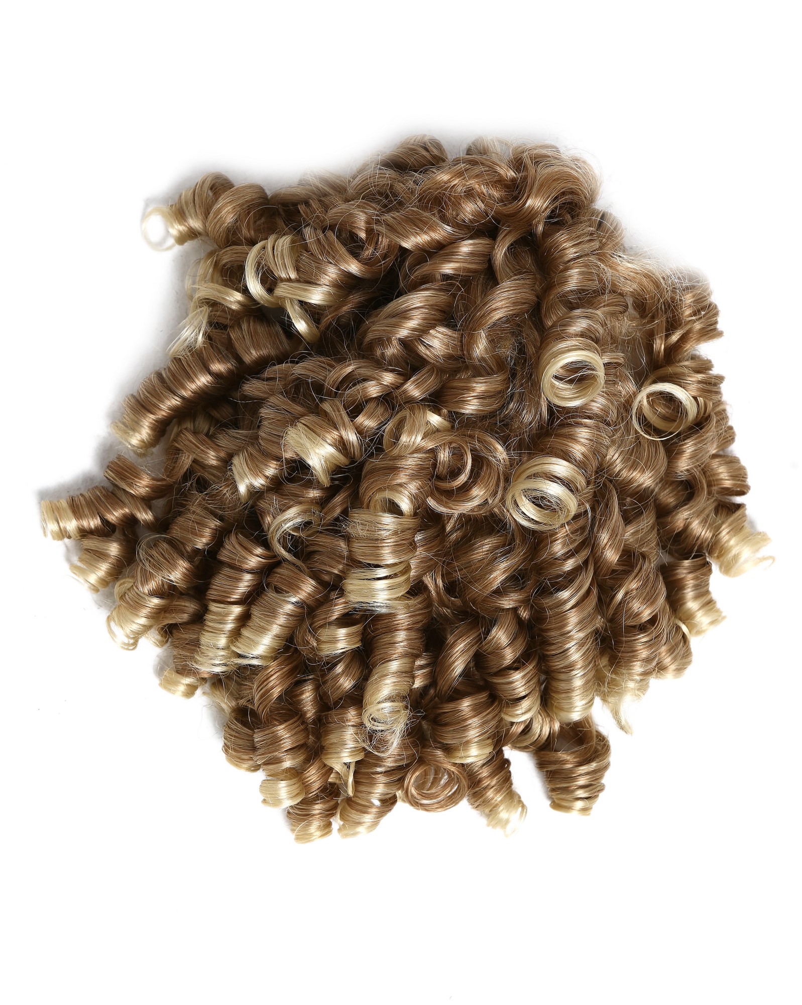 hochwertiger Zopf Pferdeschwanz Korkenzieher-Locken lockig Blond Mix N900A+2-V-27T613, Ansicht 4, WIG ME UP: Ihr Perücken Online Shop lockiges Zopf-Haarteil Blond-Mix 30 cm lang
