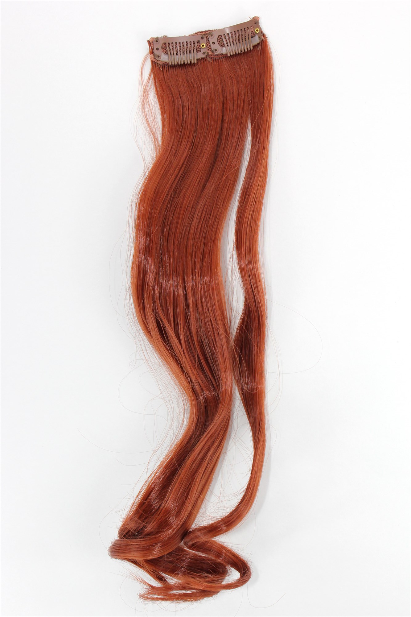 2 Clips Extension Strähne wellig 45 cm Rostrot YZF-P2C18-130, Ansicht 2, WIG ME UP: Ihr Perücken Online Shop wellige Extensions Rostrot 45 cm lang
