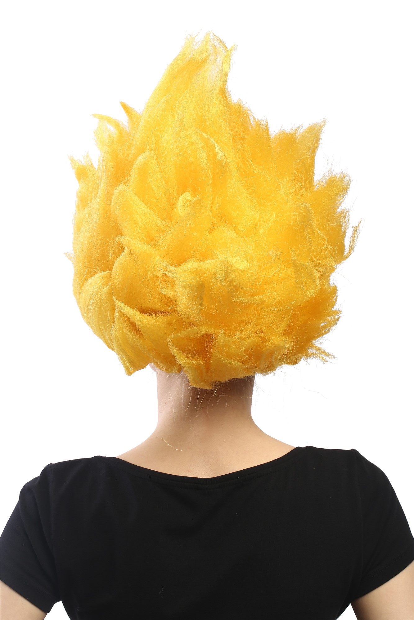 Party Wig, Unisex, Yellow, wavy, short