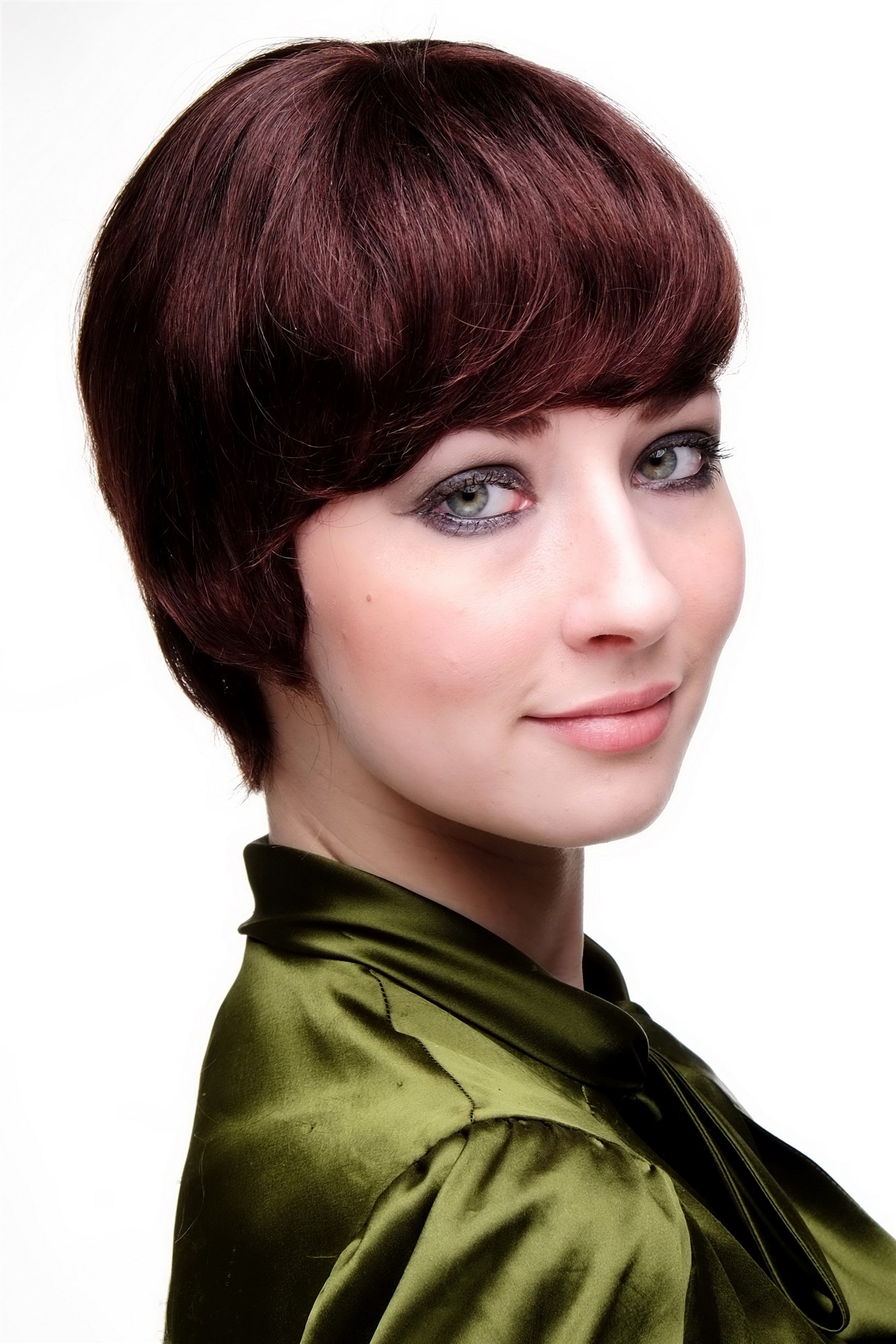Lady women wig 100% Human hair short straight bob mahogany brown mix 8951HH, view 2, WIG ME UP: Your Perücken Online Shop Quality Wigs, Ladies, Brown, straight, short, 100% Human Hair