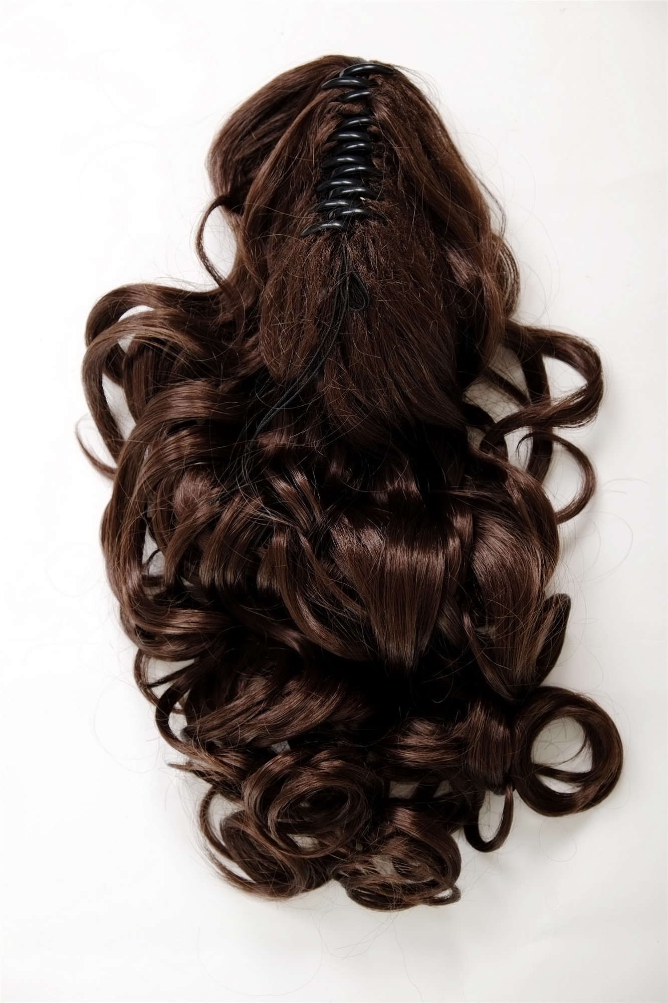 Hairpiece PONYTAIL extension VERY long BEAUTIFUL wavy slightly curly curls chocolate brown 20", view 3, WIG ME UP: Your Perücken Online Shop Ponytails, medium brown, curled, long
