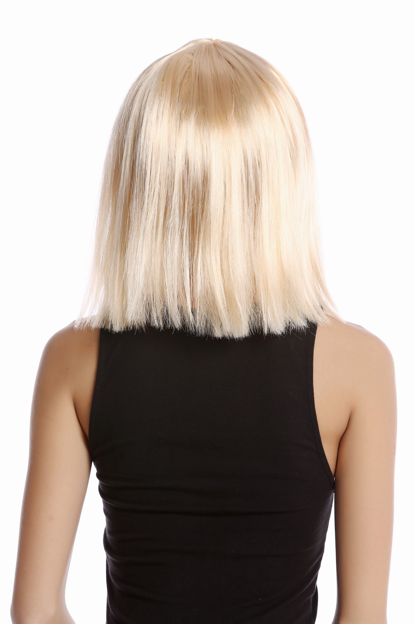 Lady Party Wig Halloween Disco bob longbob shoulder length bangs blond 91325, view 3, WIG ME UP: Your Perücken Online Shop Party Wig, Ladies, Blonde, straight, short