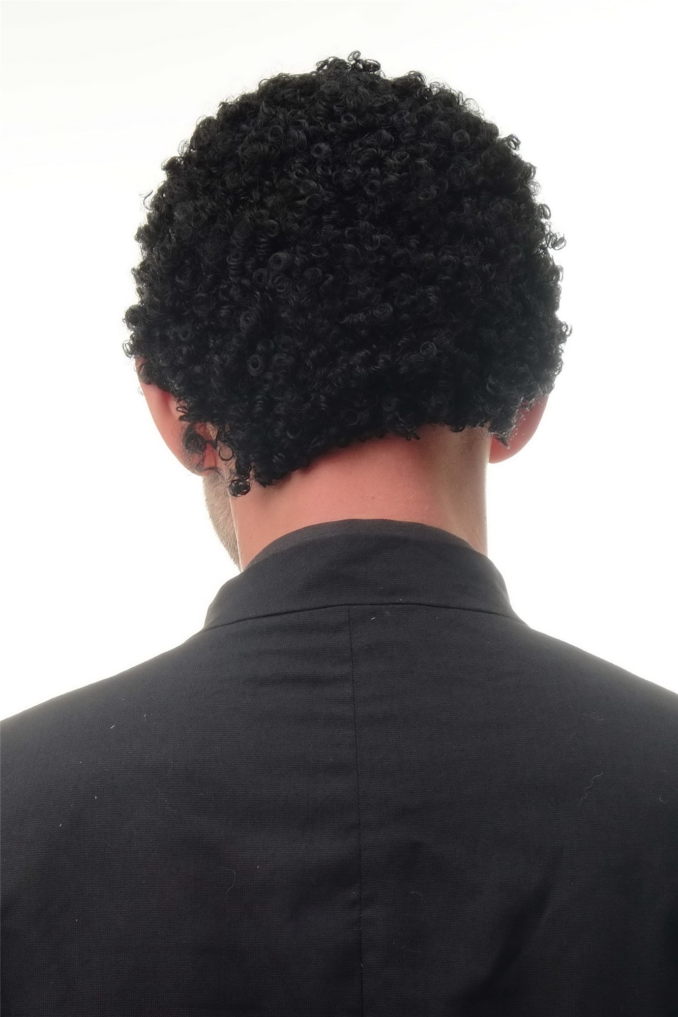 90657-P103 Man Lady Party Wig Halloween short Afro curls curly black, view 4, WIG ME UP: Your Perücken Online Shop Party Wig, Unisex, Black, curled, short