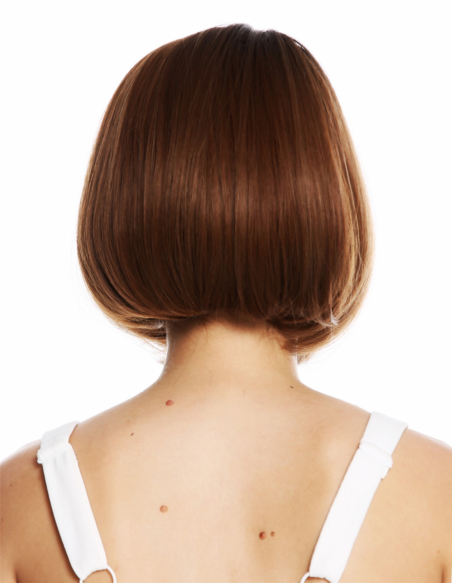 Lady wig bob sleek waved tips parting reddish brown blonde highlights SS132, view 4, WIG ME UP: Your Perücken Online Shop Quality Wigs, Ladies, brown-blonde mix, straight, short