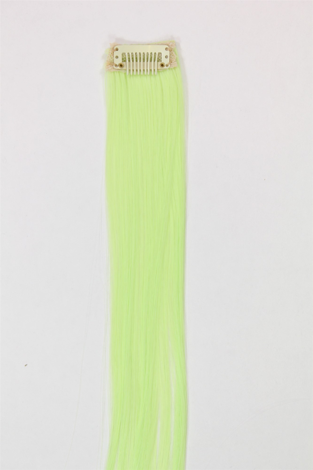 glatte Extensions Hellgrün 63 cm lang