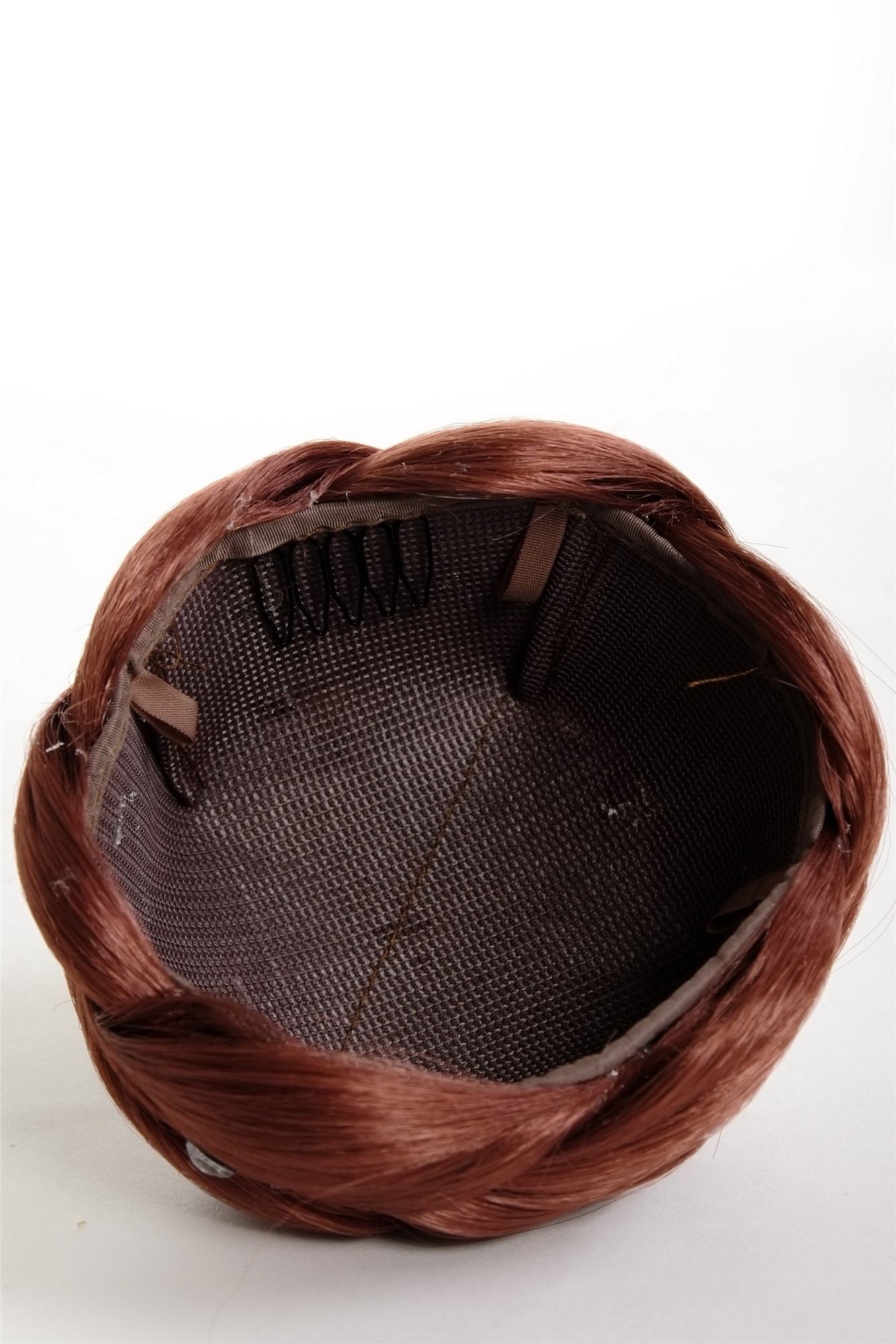 Dutt geflochten Strass Rot JL-SZ01-350, Ansicht 3, WIG ME UP: Ihr Perücken Online Shop geflochtener Dutt Haarteil Rot