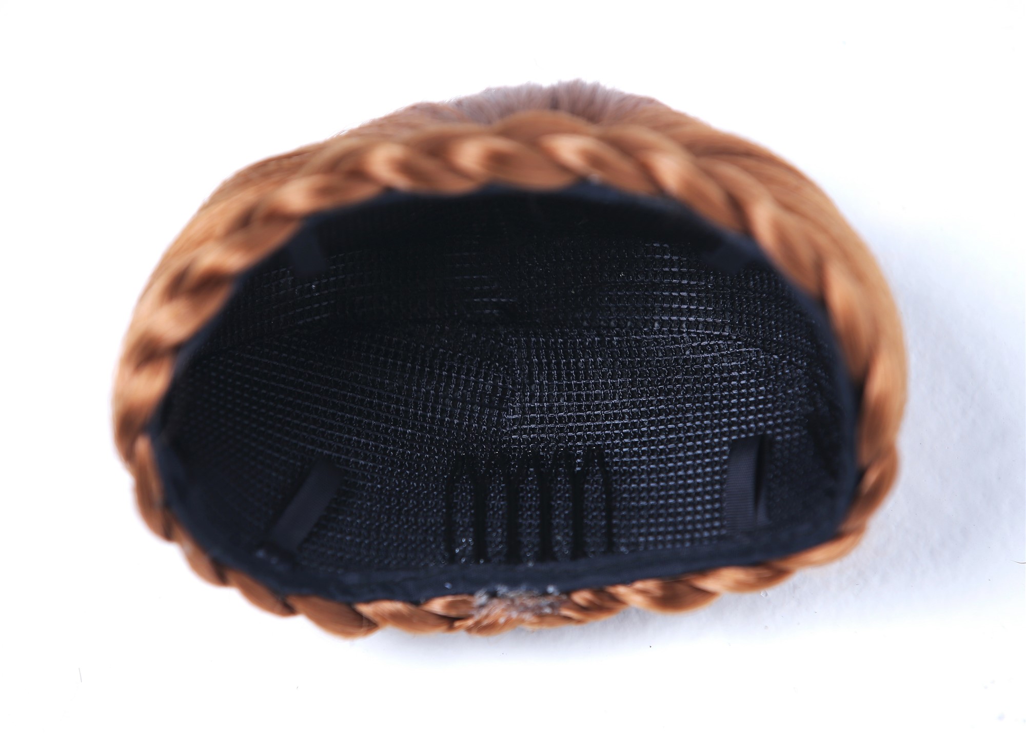 Dutt Haardutt Chignon traditionell geflochten oval Haarrose Rostbraun TYP-0063-P30, Ansicht 4, WIG ME UP: Ihr Perücken Online Shop geflochtener Dutt Haarteil Rostbraun