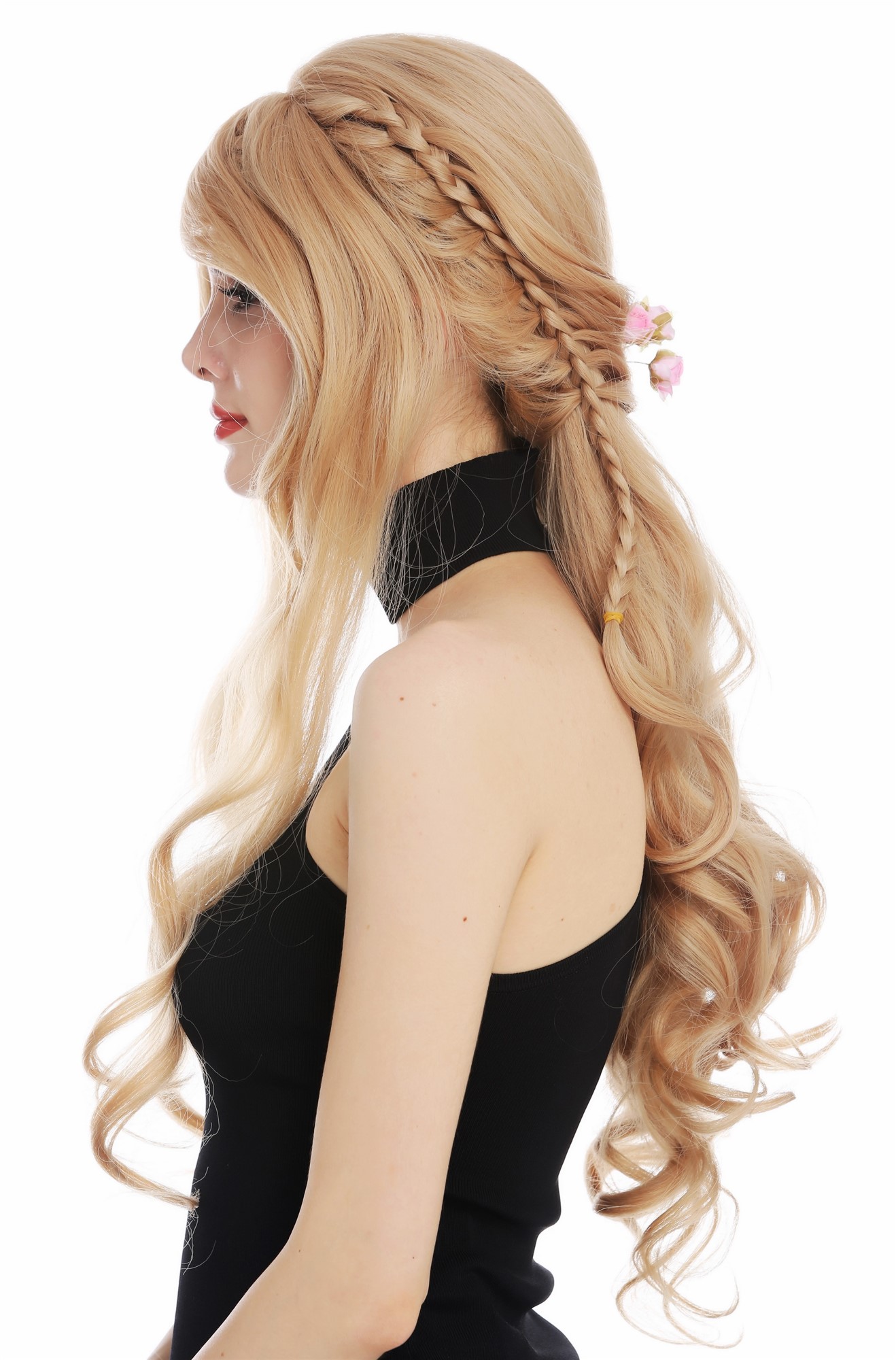 Quality Wigs, Ladies, straw blonde, Braided, long