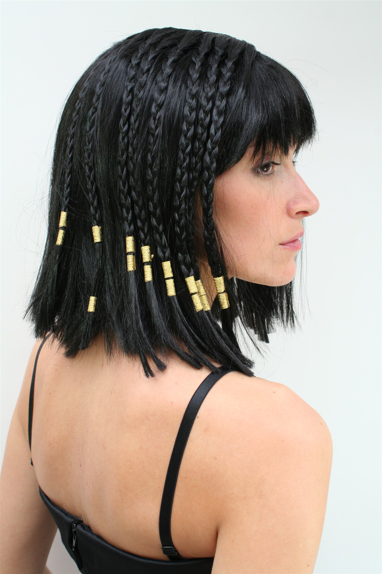 Party Wig, Ladies, Black, straight, shoulder-length