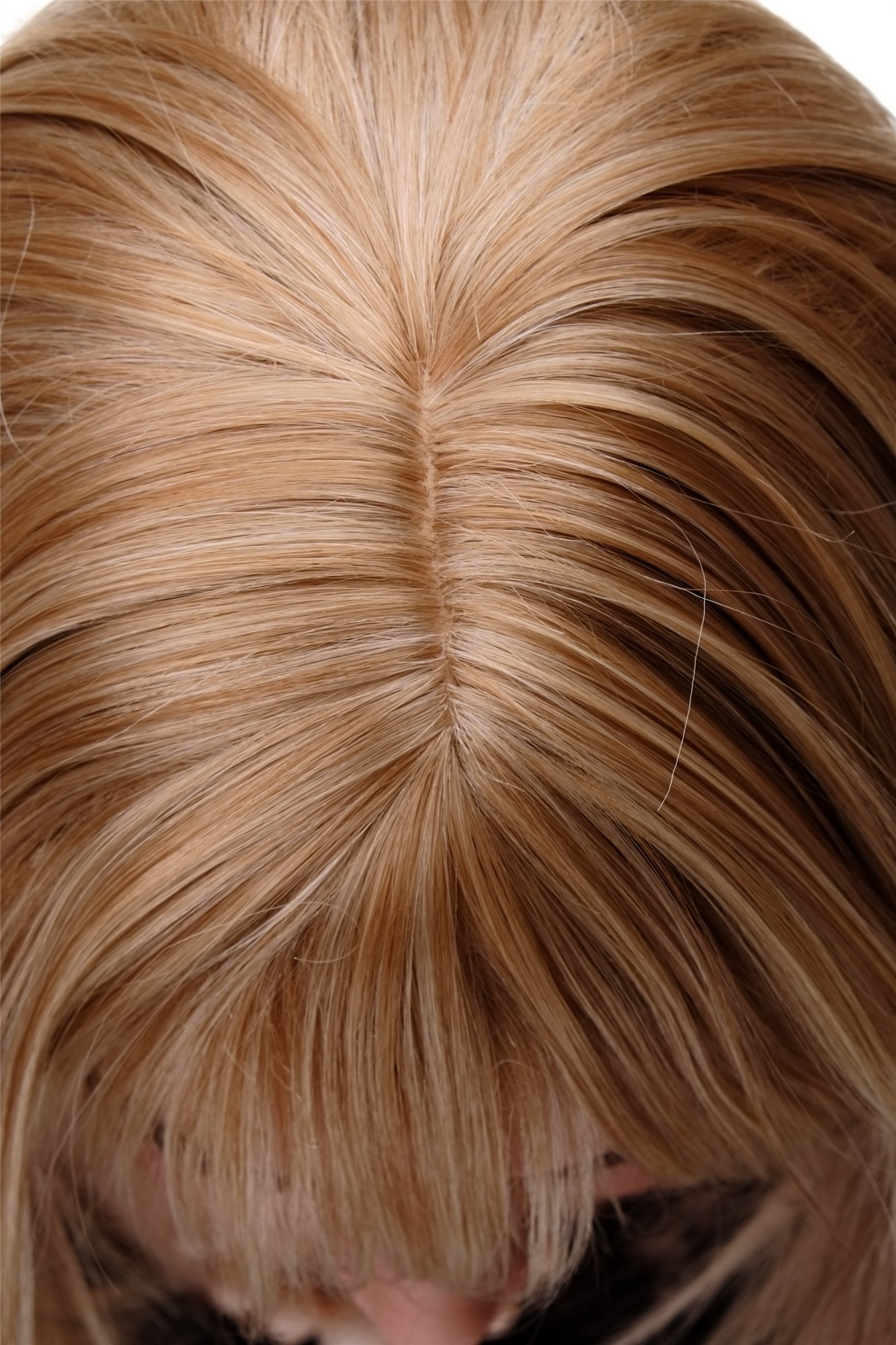 hochwertige Qualitätsperücken, Bezaubernde glatte Frauen-Perücke natürlicher Blond-Mix 3280-27T613, Ansicht 5, WIG ME UP: Ihr Perücken Online Shop glatte Tressen-Perücke mit Kopfhaut-Imitat Erdbeerblond-Platinblond-Mix lange Haare für Damen
