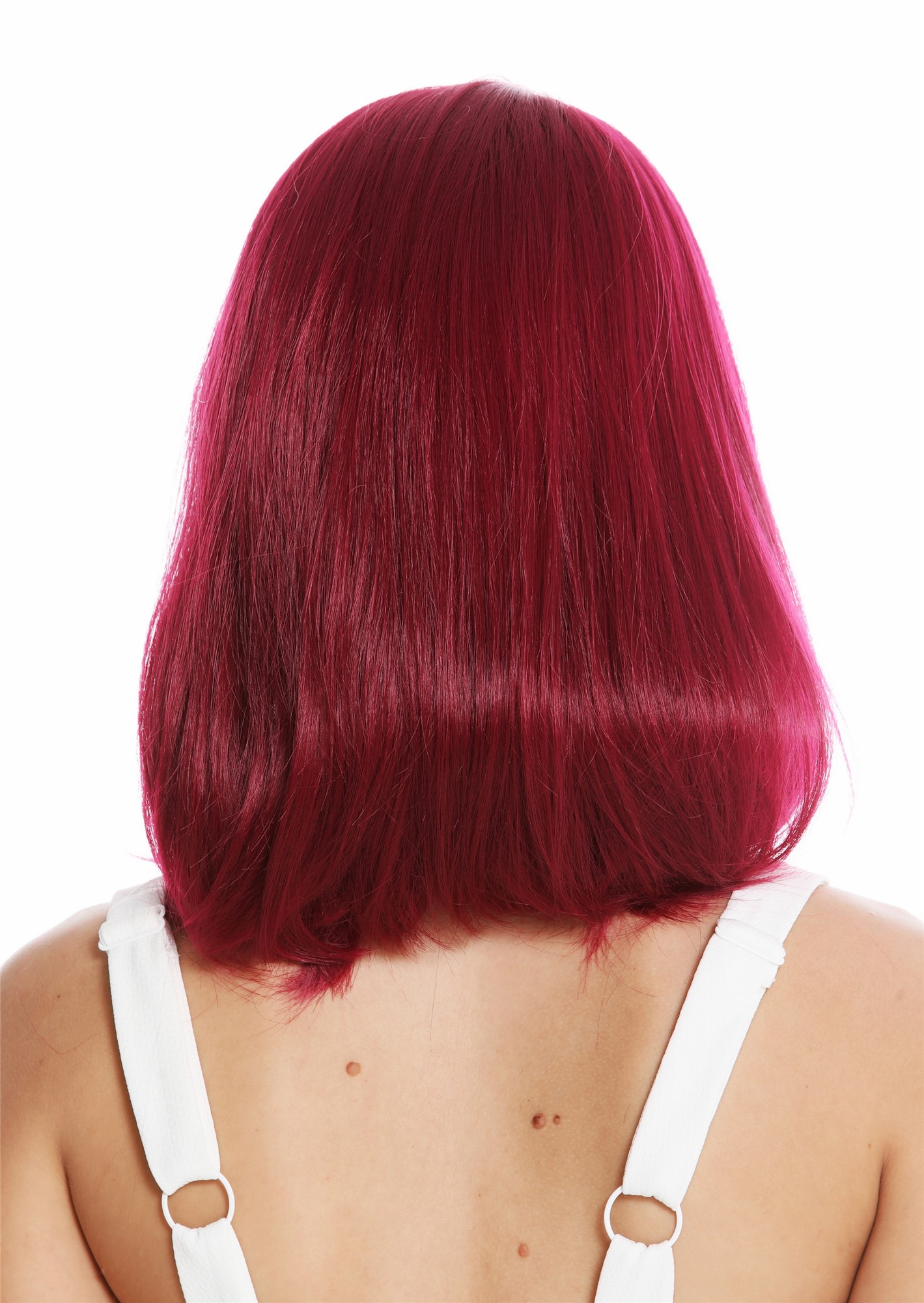 Women's wig lady shoulder length sleek parting garnet burgundy red GFW3086, view 4, WIG ME UP: Your Perücken Online Shop Quality Wigs, Ladies, garnet red, straight, shoulder-length