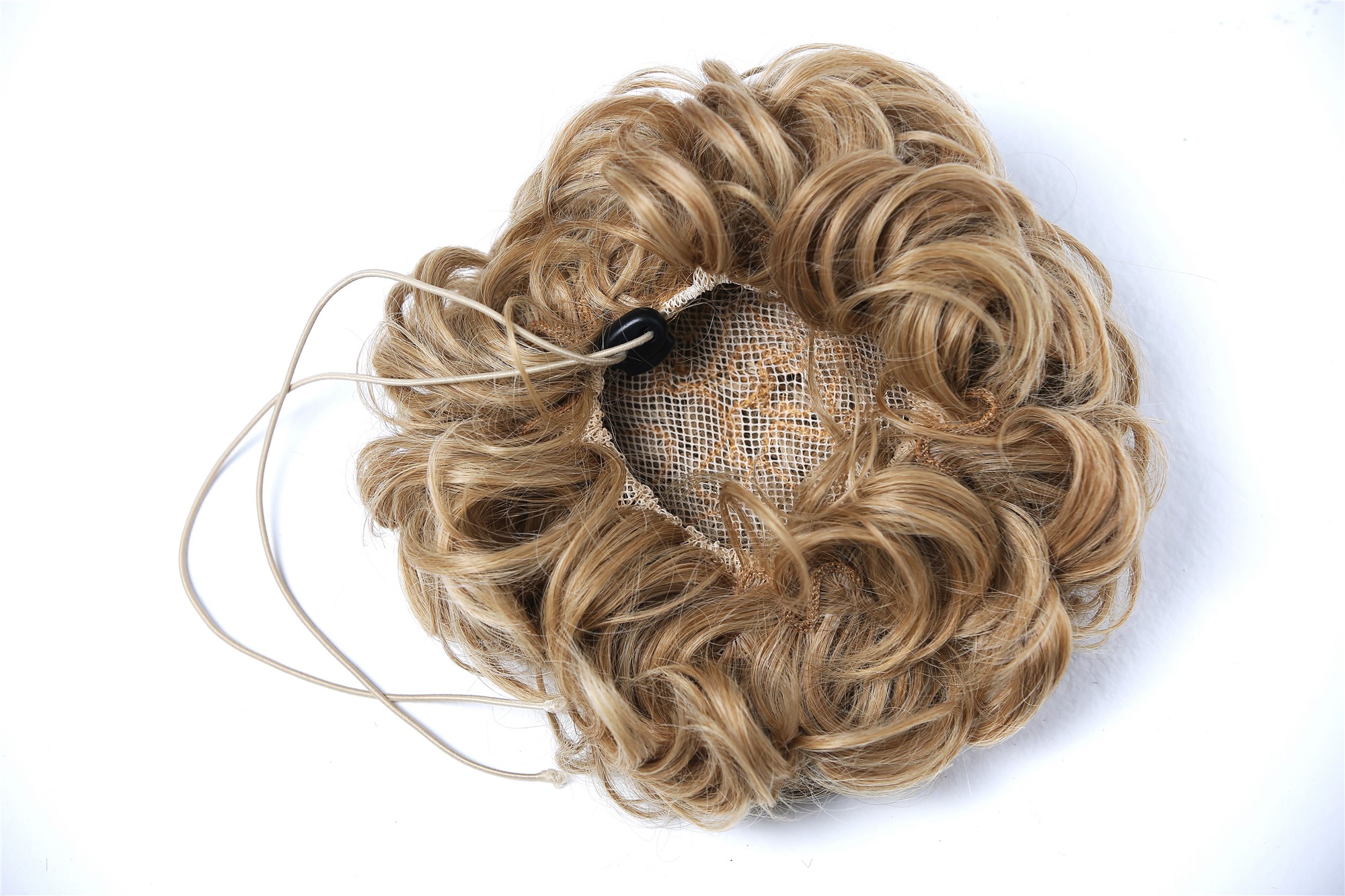 Haarteil Haarnest Haarrose voluminös lockig wellig Blond Mix TYP-670-W24/613, Ansicht 5, WIG ME UP: Ihr Perücken Online Shop lockiger Dutt Haarteil Blond-Mix