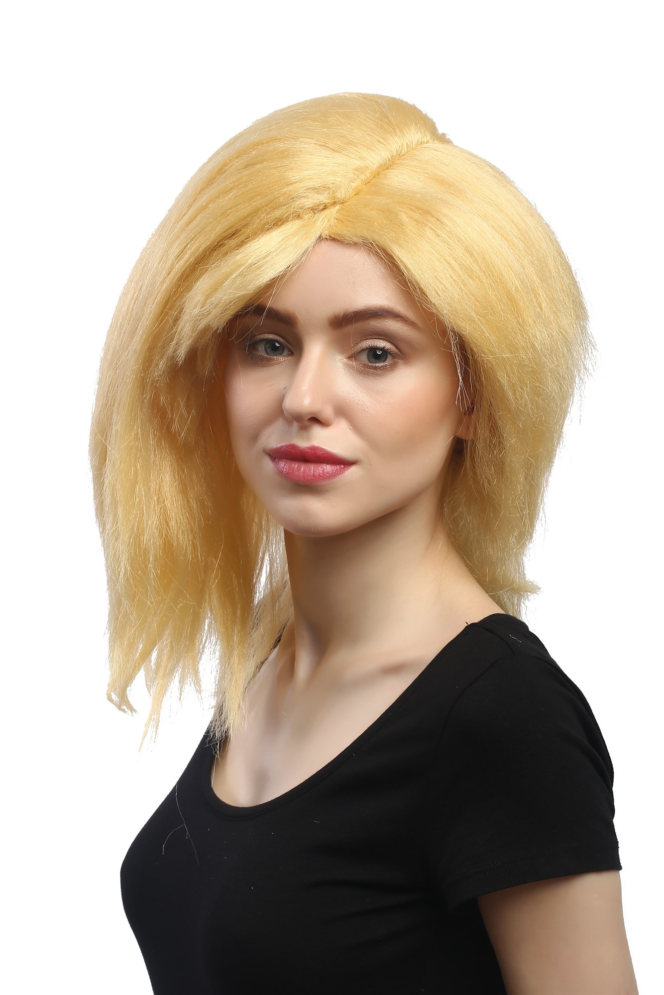 glatte Party Perücke Blond schulterlange Haare für Damen