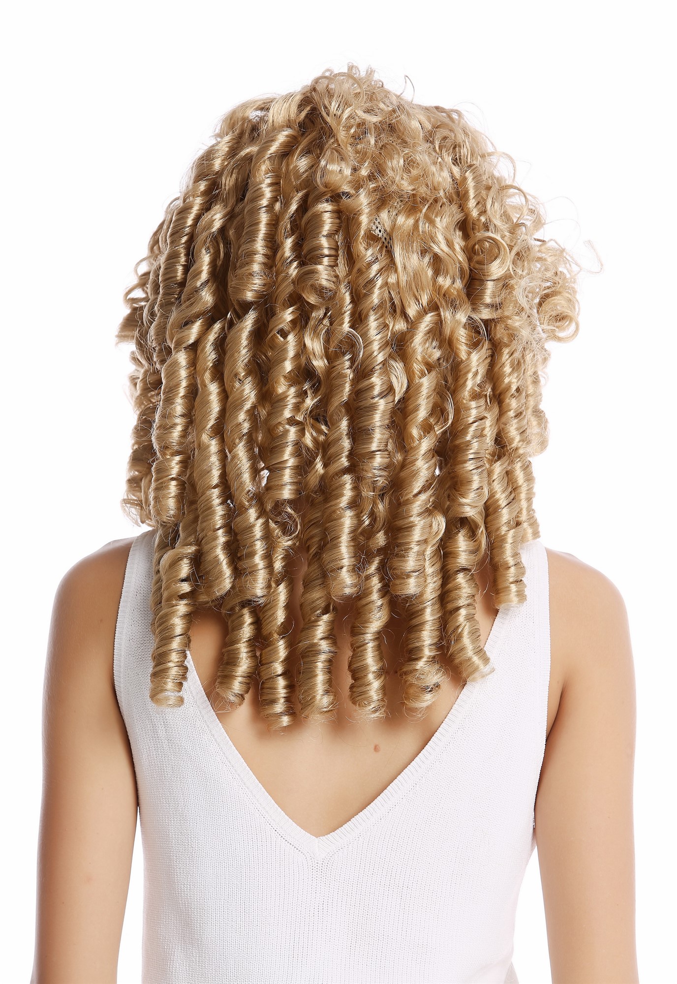 Wig Ladies Cosplay Baroque Rococo Victorian Gothic Lolita Corkskrew Curls Coils brown blond mix, view 4, WIG ME UP: Your Perücken Online Shop Party Wig, Ladies, Blonde, curled, long