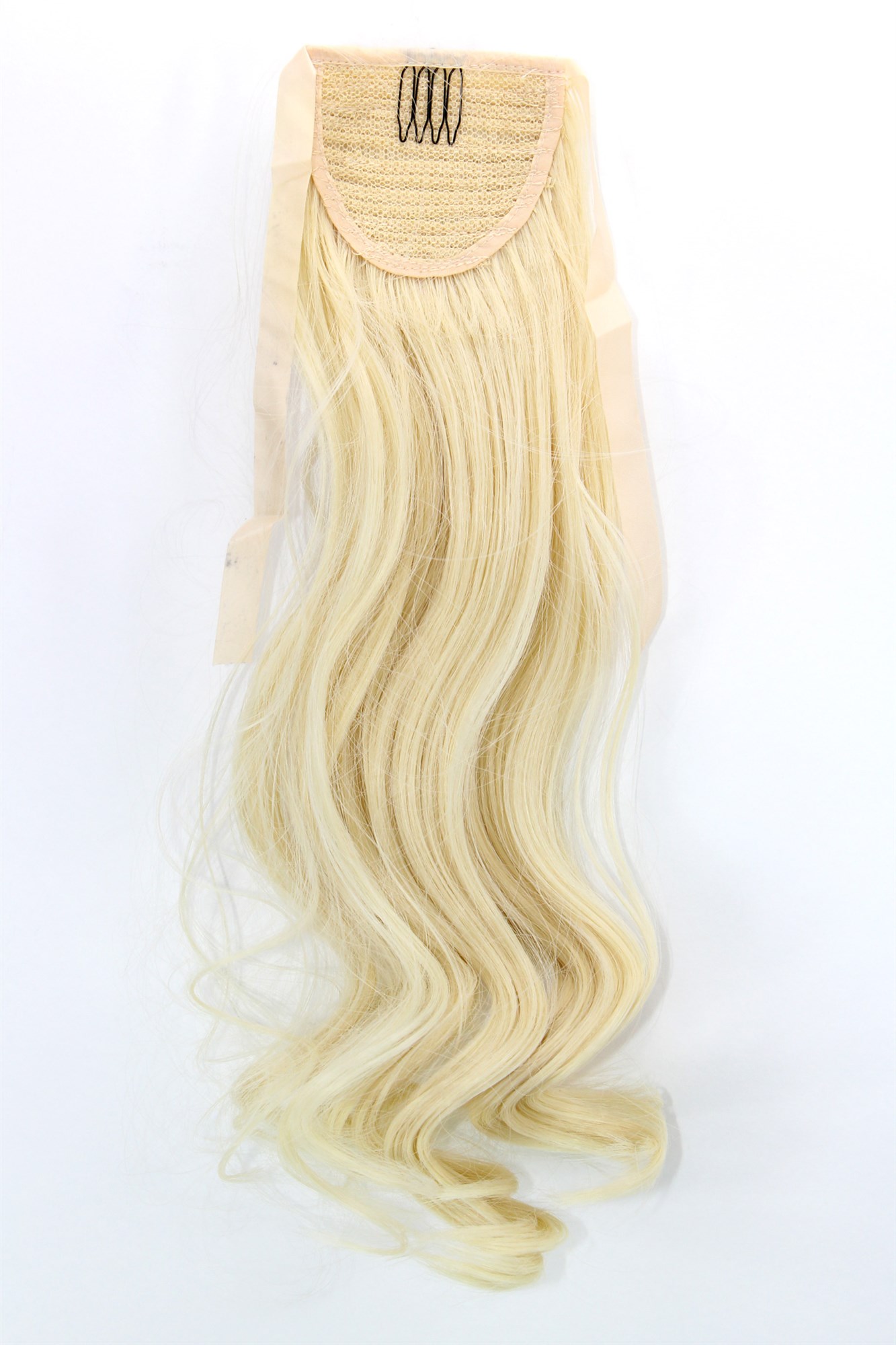 Ponytails, light blonde, wavy, shoulder-length