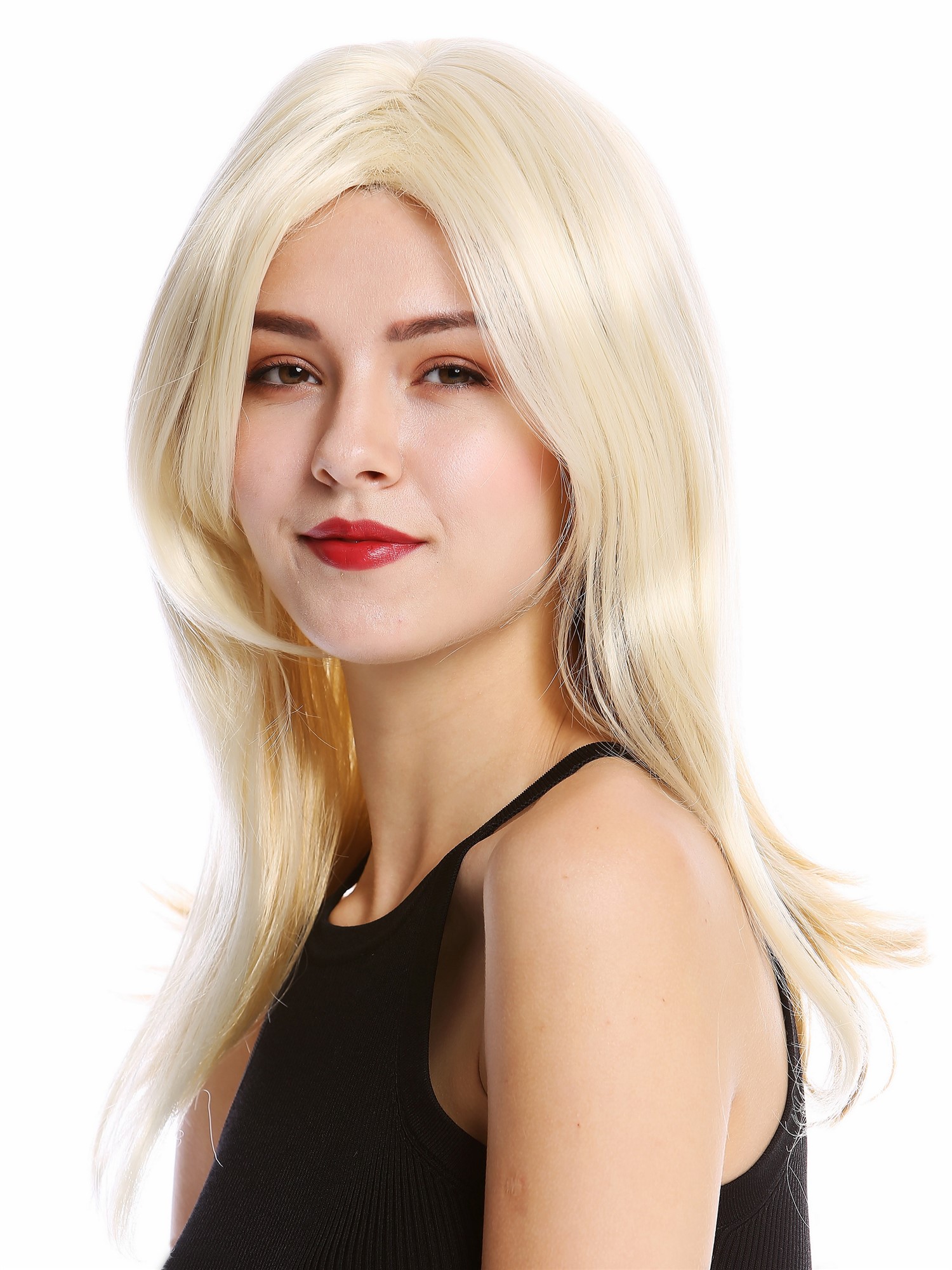 Lady wig shoulder-length short straight middle parting light blonde mix GFW2078, view 3, WIG ME UP: Your Perücken Online Shop Quality Wigs, Ladies, light blonde-golden blonde mix, wavy, shoulder-length
