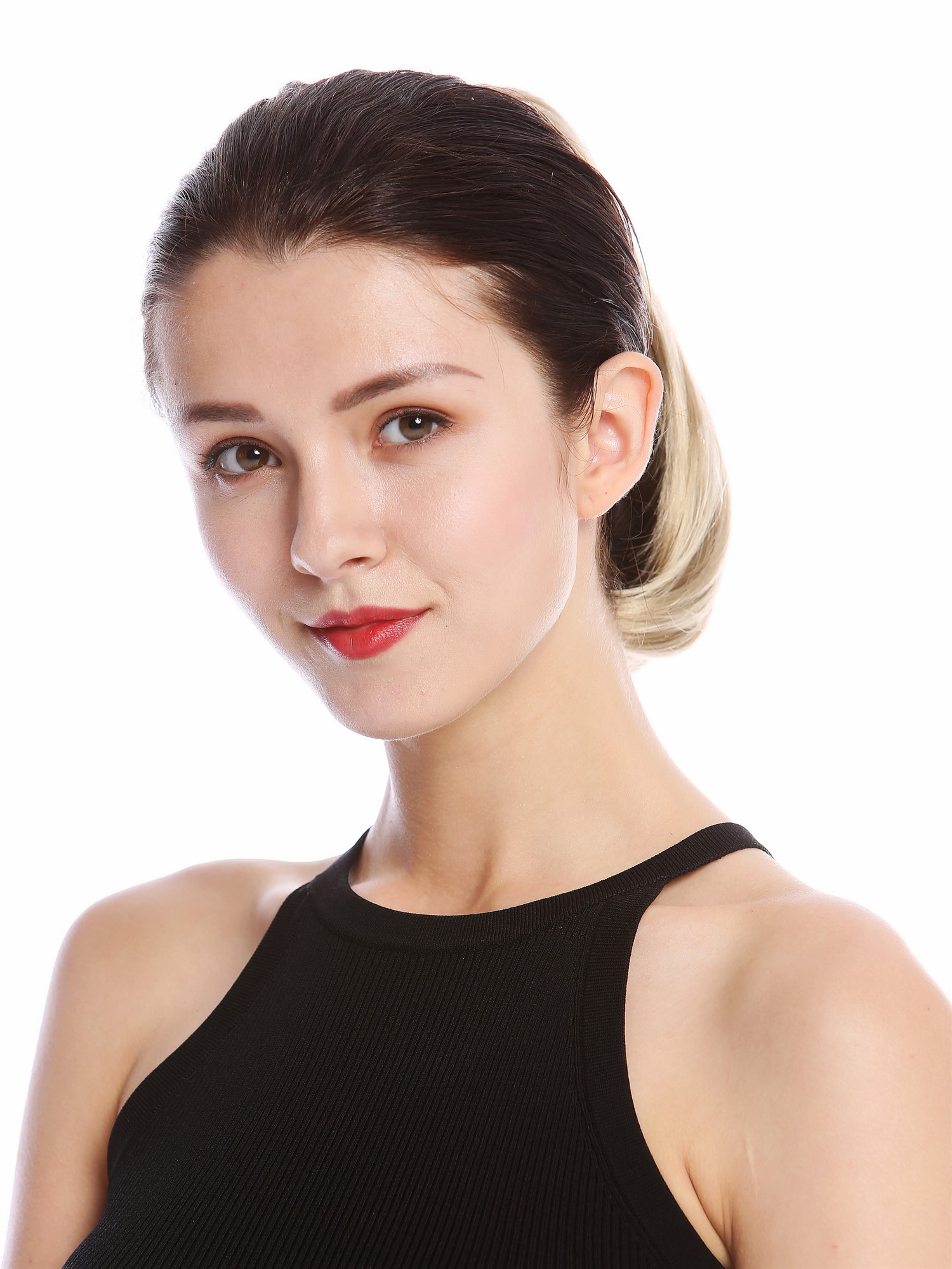 Ponytail Hairpiece short straight smooth but voluminous light ash blond 10" 622, view 3, WIG ME UP: Your Perücken Online Shop Ponytails, ash blonde, wavy, short