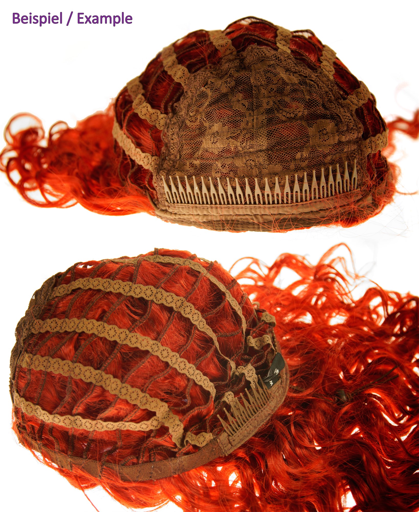 hochwertige Qualitätsperücken, Halbperücke 3/4 Perücke lang gelockt kastanie braun AG-2T30, Ansicht 5, WIG ME UP: Ihr Perücken Online Shop lockige Tressen-Perücke mit Gummizug Schwarzbraun-Kupferbraun-Mix lange Haare für Damen