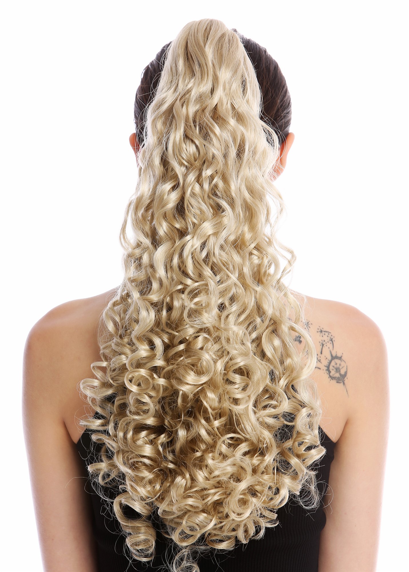 Ponytails, ash blonde, wavy, long