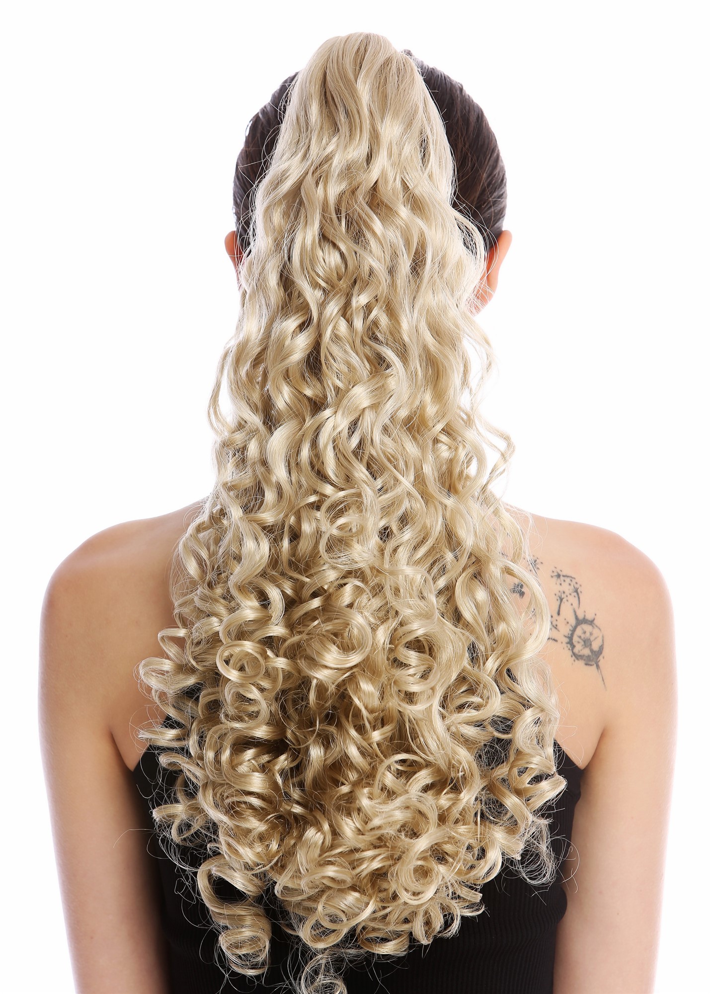 Ponytail Hairpiece very long voluminous curled curls champagne blonde 9563B-V, view 2, WIG ME UP: Your Perücken Online Shop Ponytails, ash blonde, wavy, long