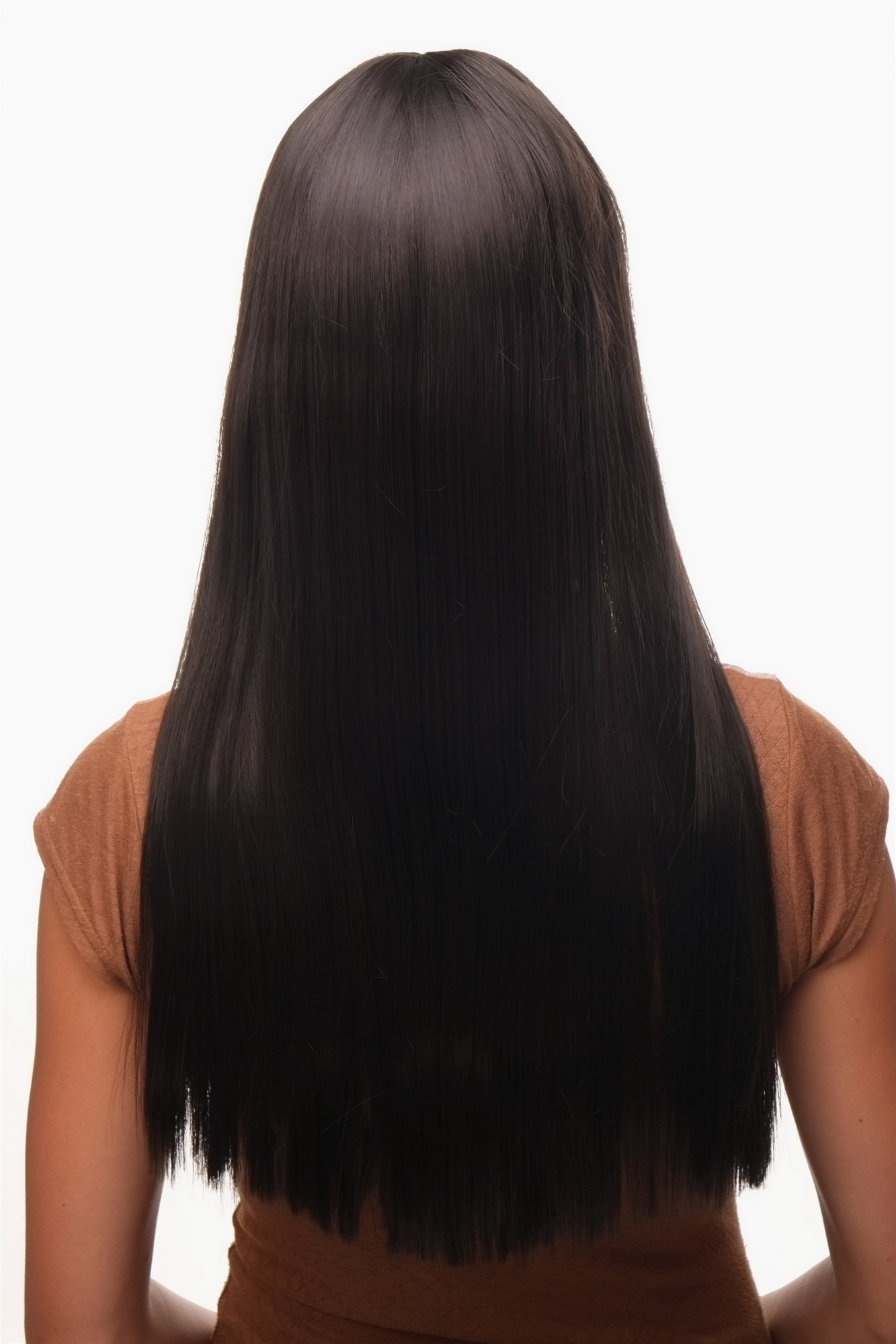 WIG ME UP ® GFW373-4 Sexy Lady  Wig long straight fringe bangs dark brown 23", view 4, WIG ME UP: Your Perücken Online Shop Quality Wigs, Ladies, dark brown, straight, long