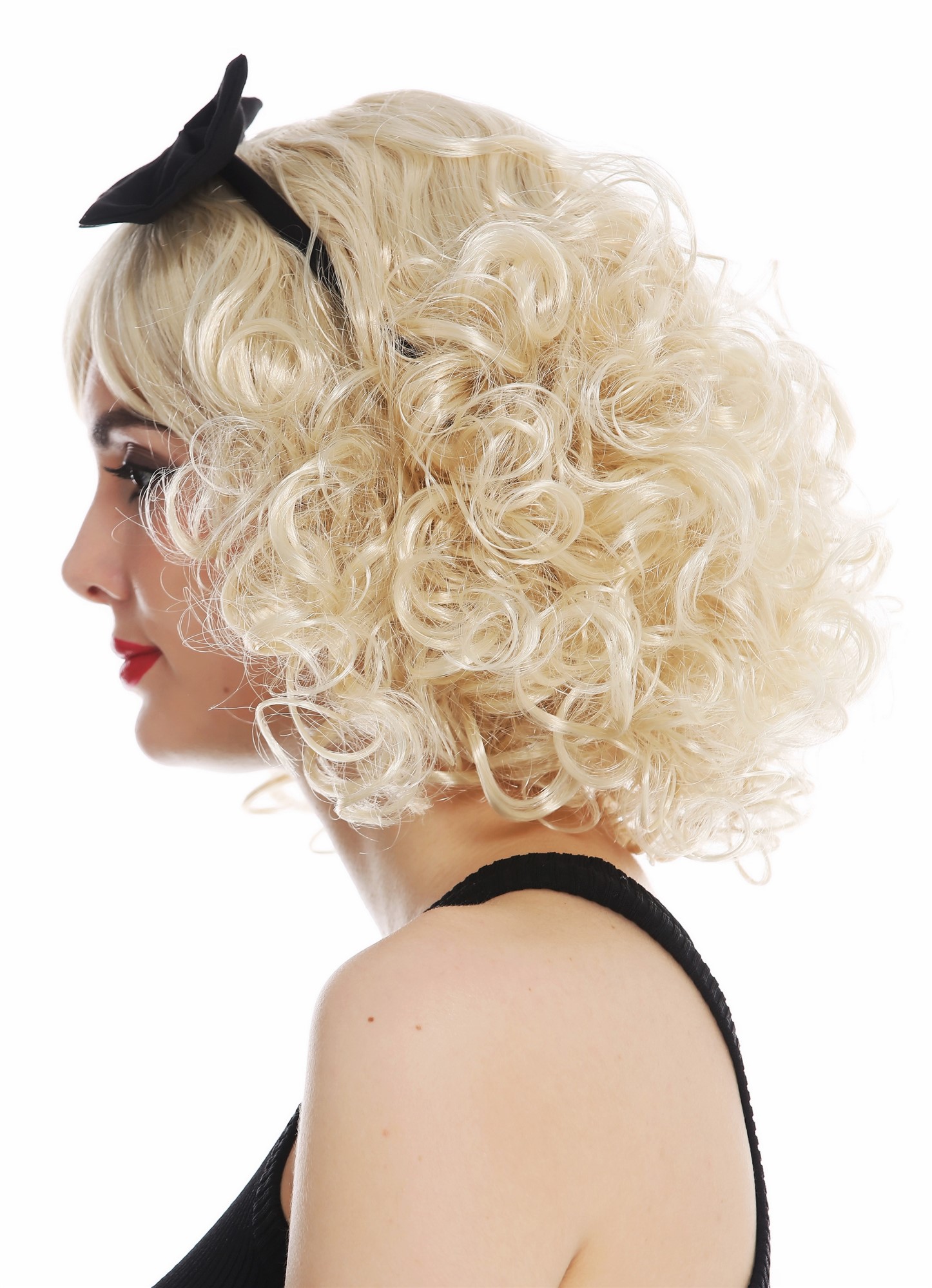 Party Wig, Ladies, light blonde, curled, short