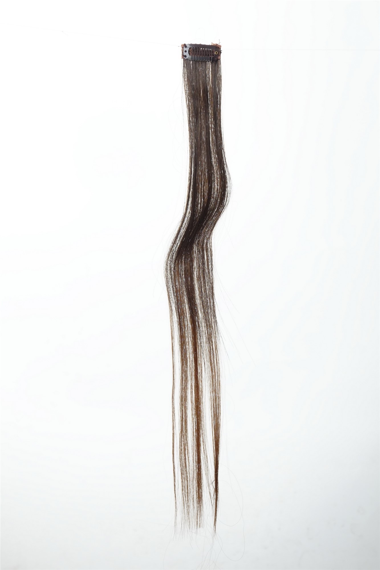 glatte Extensions Dunkelbraun-Goldbraun-Mix 45 cm lang