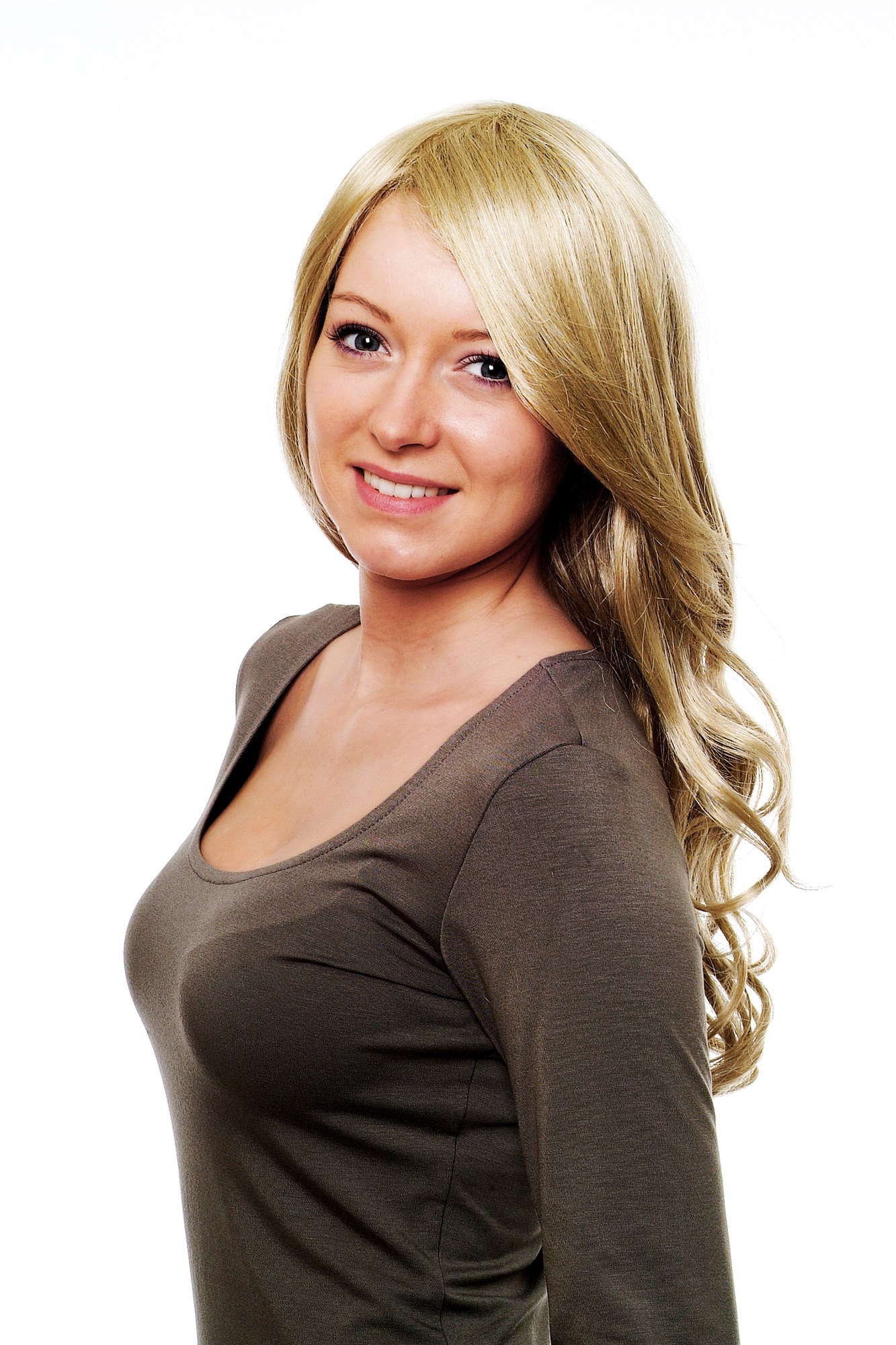 hochwertige Qualitätsperücken, Perücke blond lockige Spitzen Goldblond-Hell-Aschblond-Mix 3273-234, Vorderansicht, WIG ME UP: Ihr Perücken Online Shop lockige Tressen-Perücke mit Kopfhaut-Imitat Goldblond-Hell-Aschblond-Mix lange Haare für Damen
