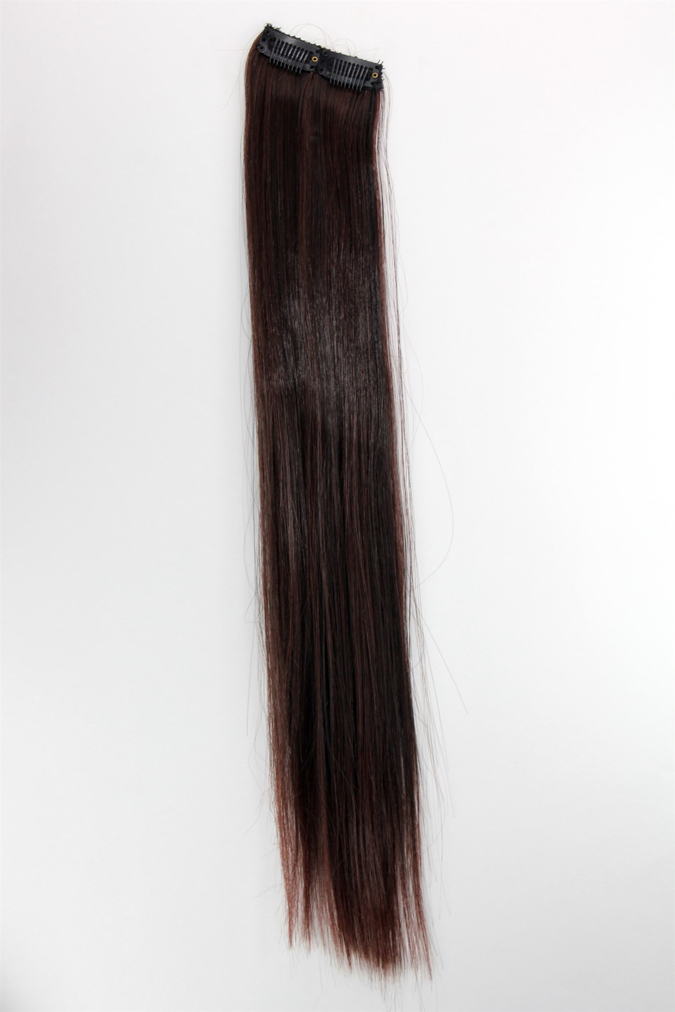 glatte Extensions Kastanienbraun 45 cm lang