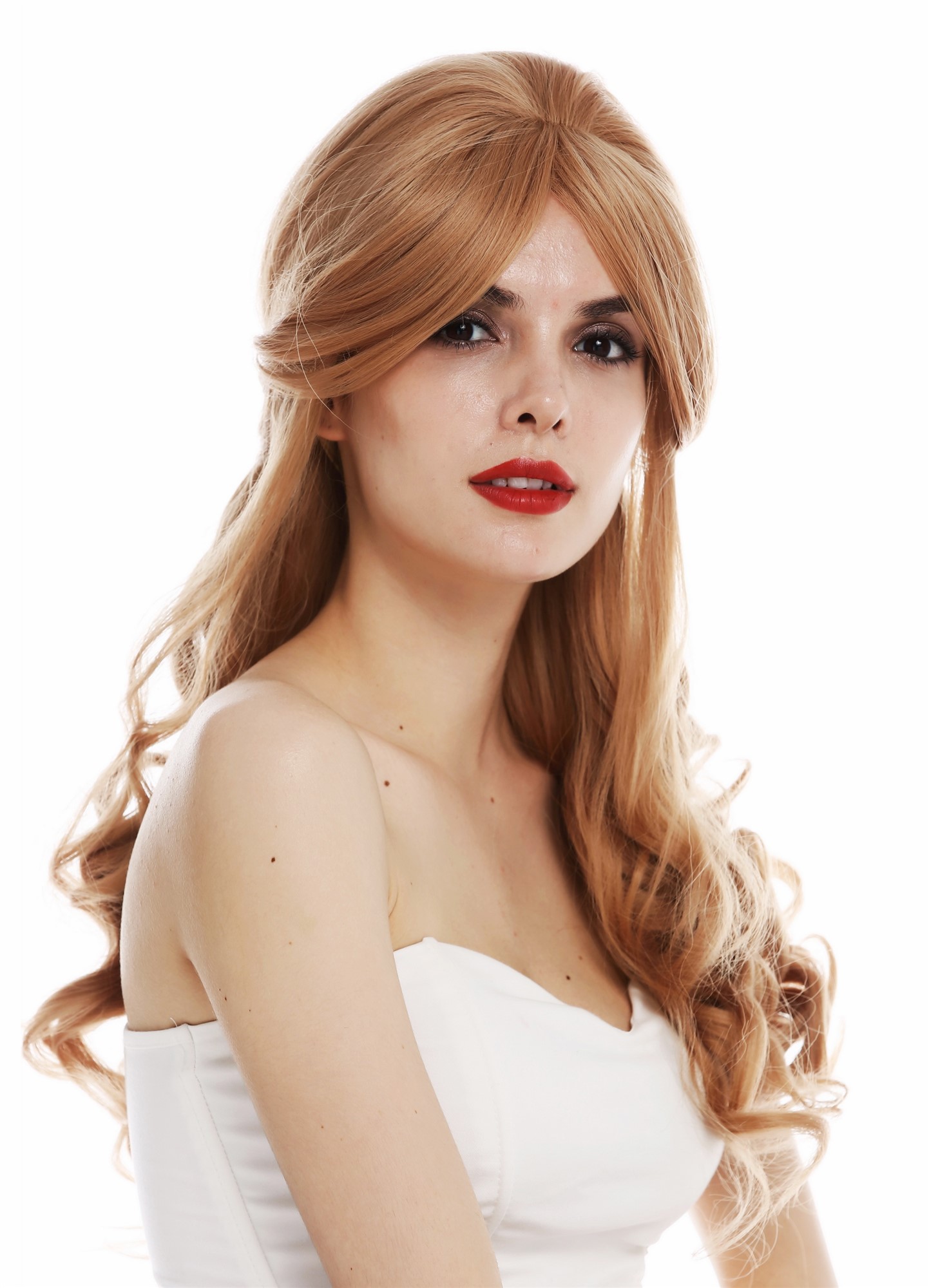 Quality Wigs, Ladies, caramel blonde, curled, long