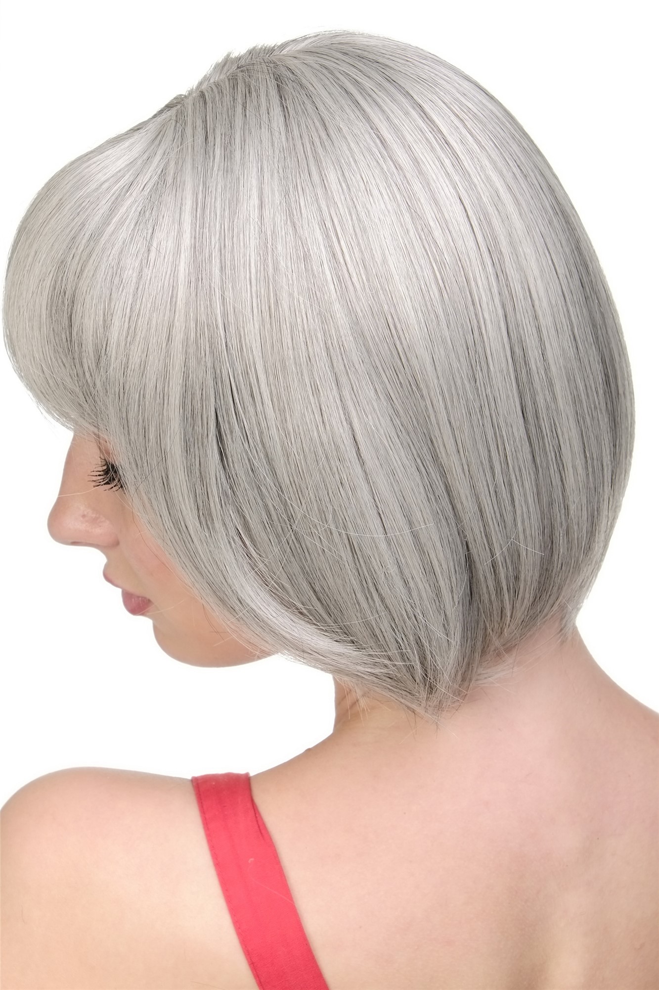 Lady  Wig short Page Bob fringe bangs silvery grey 703-51, view 8, WIG ME UP: Your Perücken Online Shop Quality Wigs, Ladies, silver-gray-black, straight, short