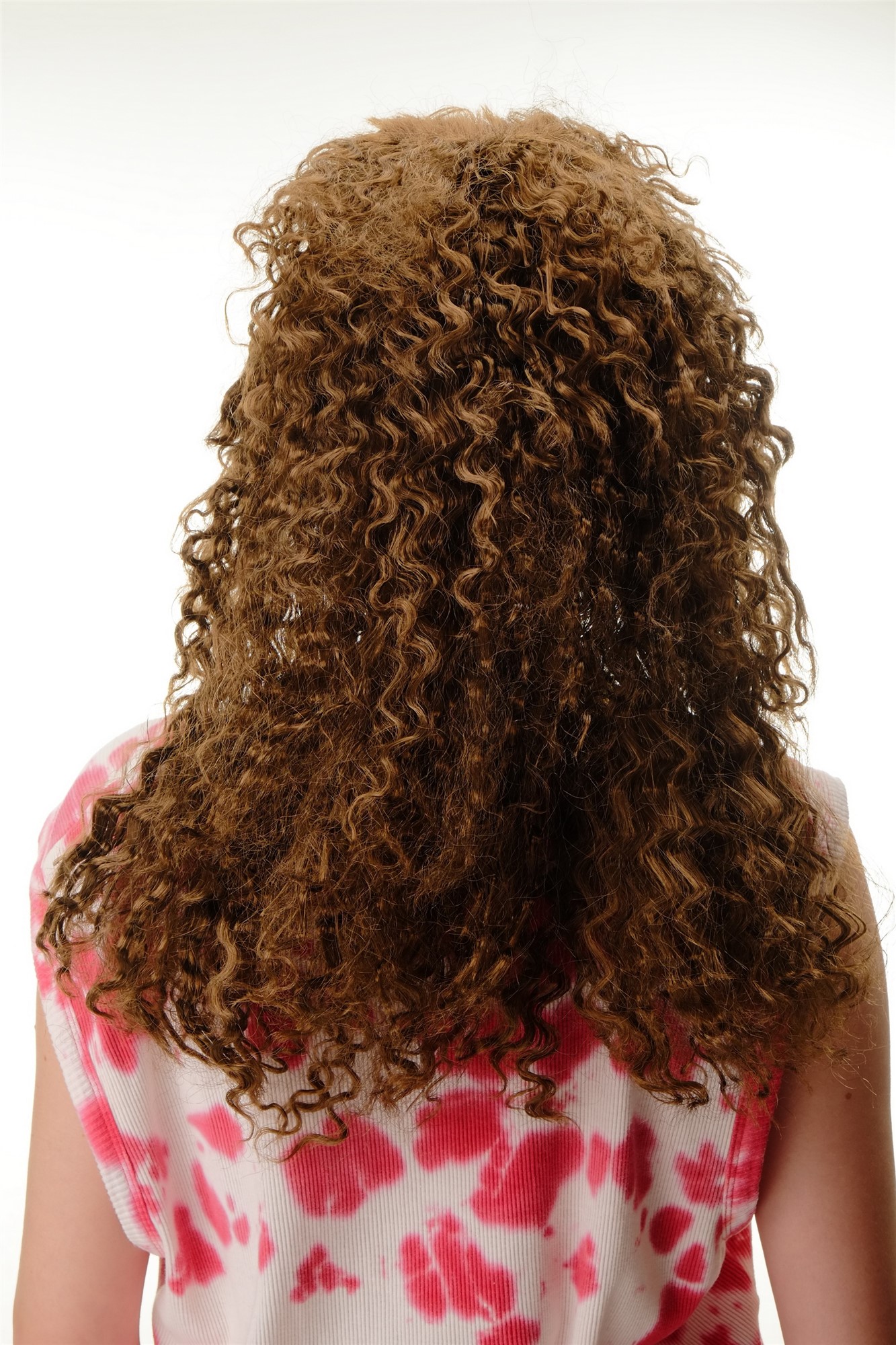 BW563-P6 Wig Ladies Men Halloween Carnival curly wild long massive volume brown Hardrock Metal, view 7, WIG ME UP: Your Perücken Online Shop Party Wig, Unisex, golden brown, curled, long