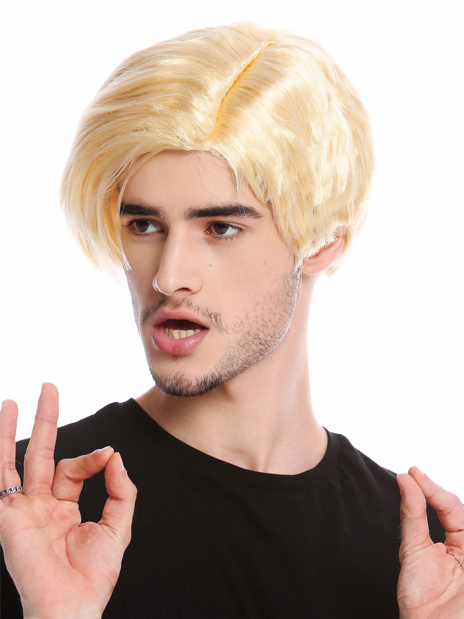 Party Wig, Men, Blonde, wavy, short