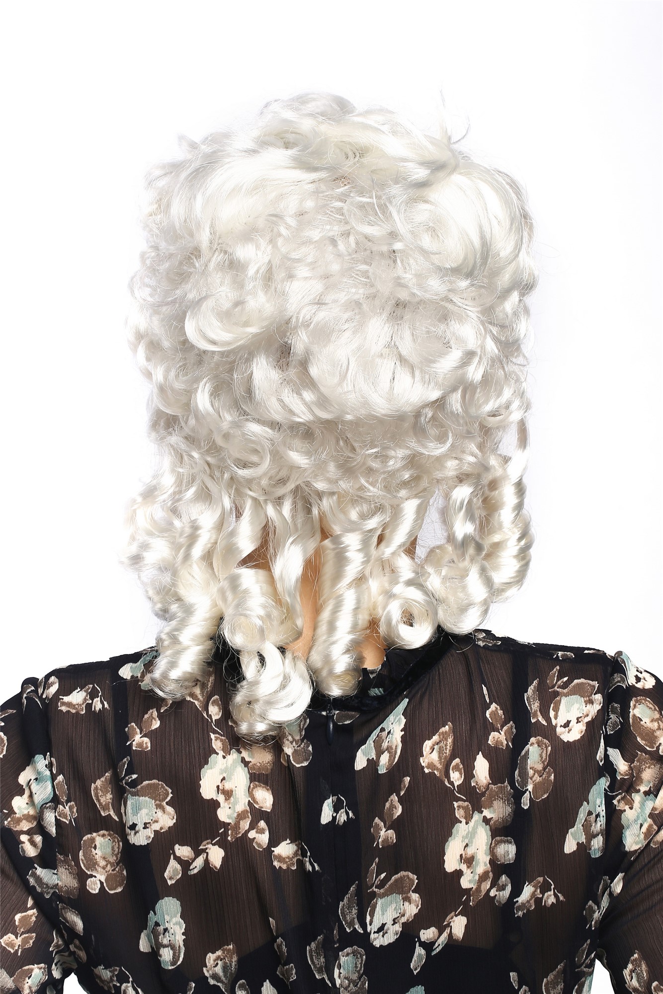 Party Wig, Ladies, White, curled, shoulder-length