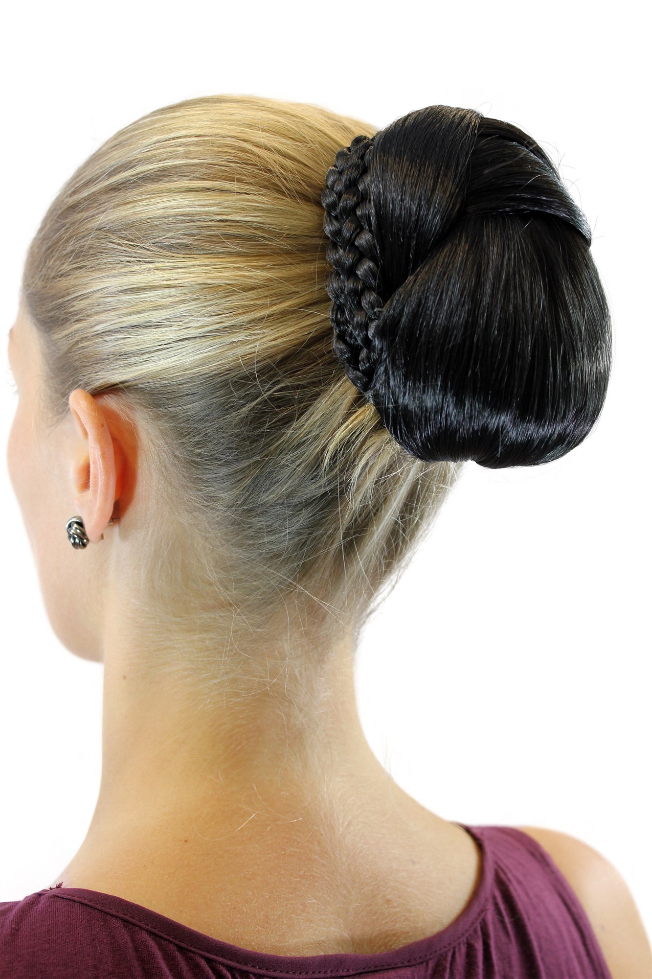 Haarteil Tango Dutt Haarknoten Schwarz TC-2074-2, Ansicht 2, WIG ME UP: Ihr Perücken Online Shop geflochtener Dutt Haarteil Schwarzbraun